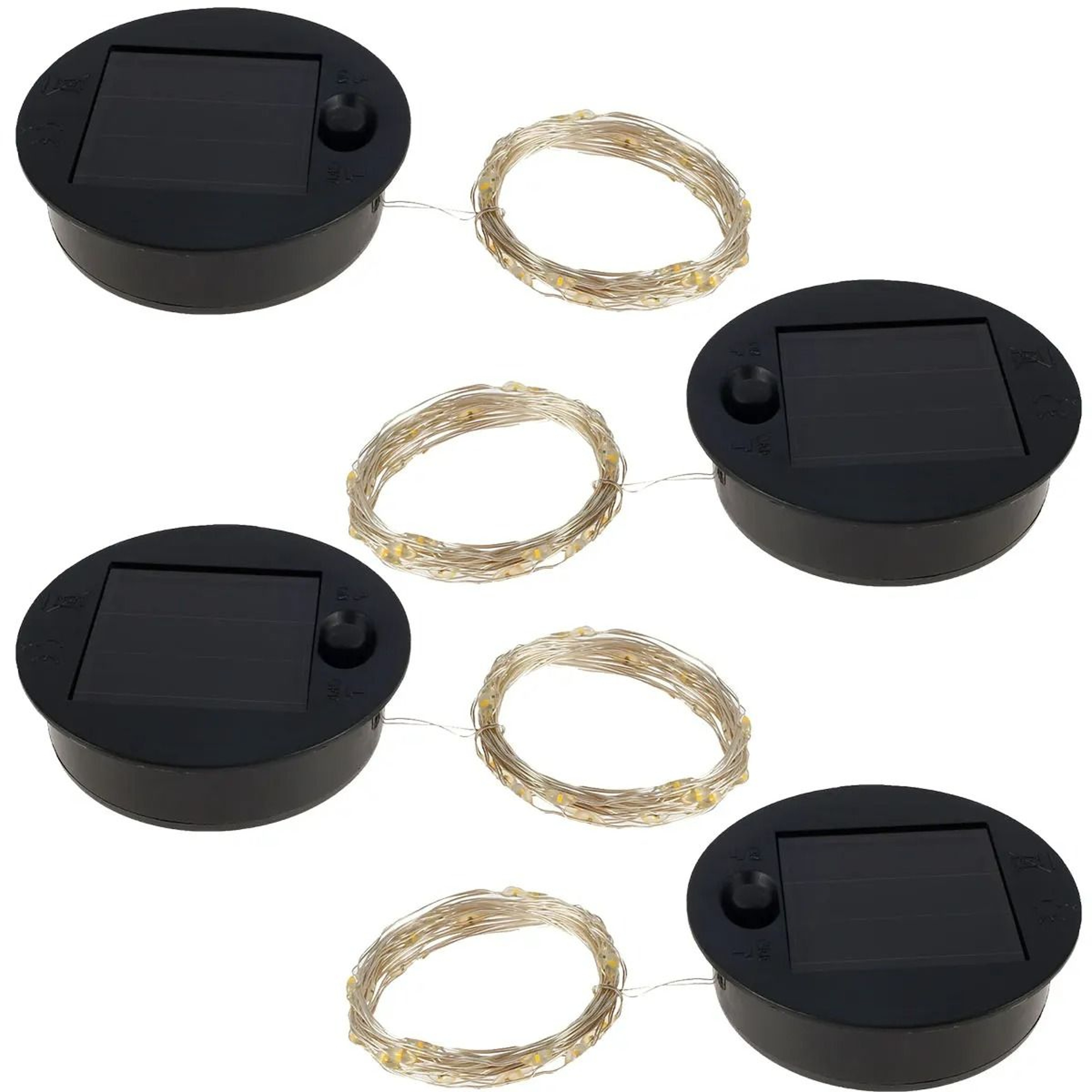 8Piece Solar Lantern Light Replacement Tops With 30 LED String Lights  Circular Panel Lids 1