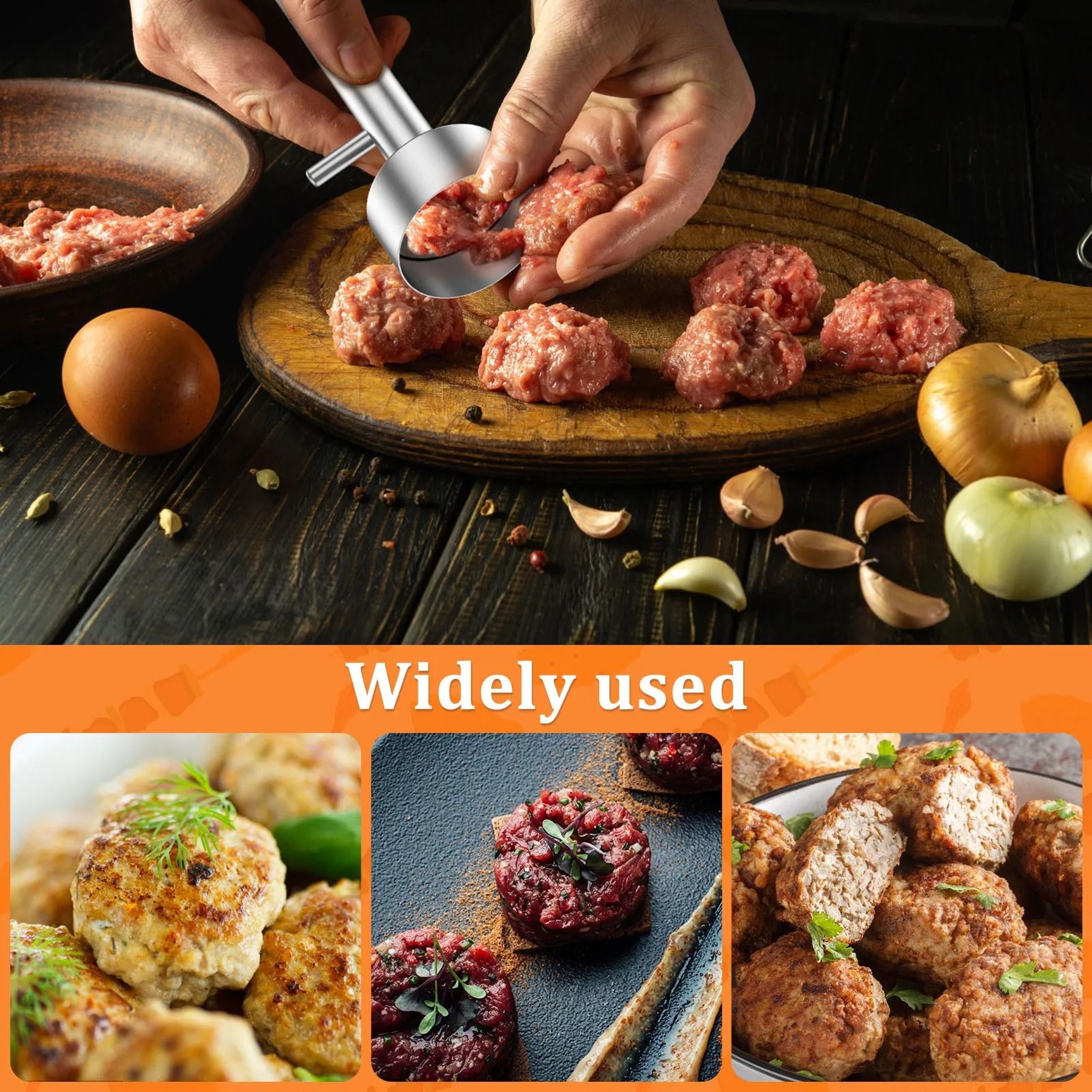 Stainless Steel Falafel Scoop And Meatball Maker 5
