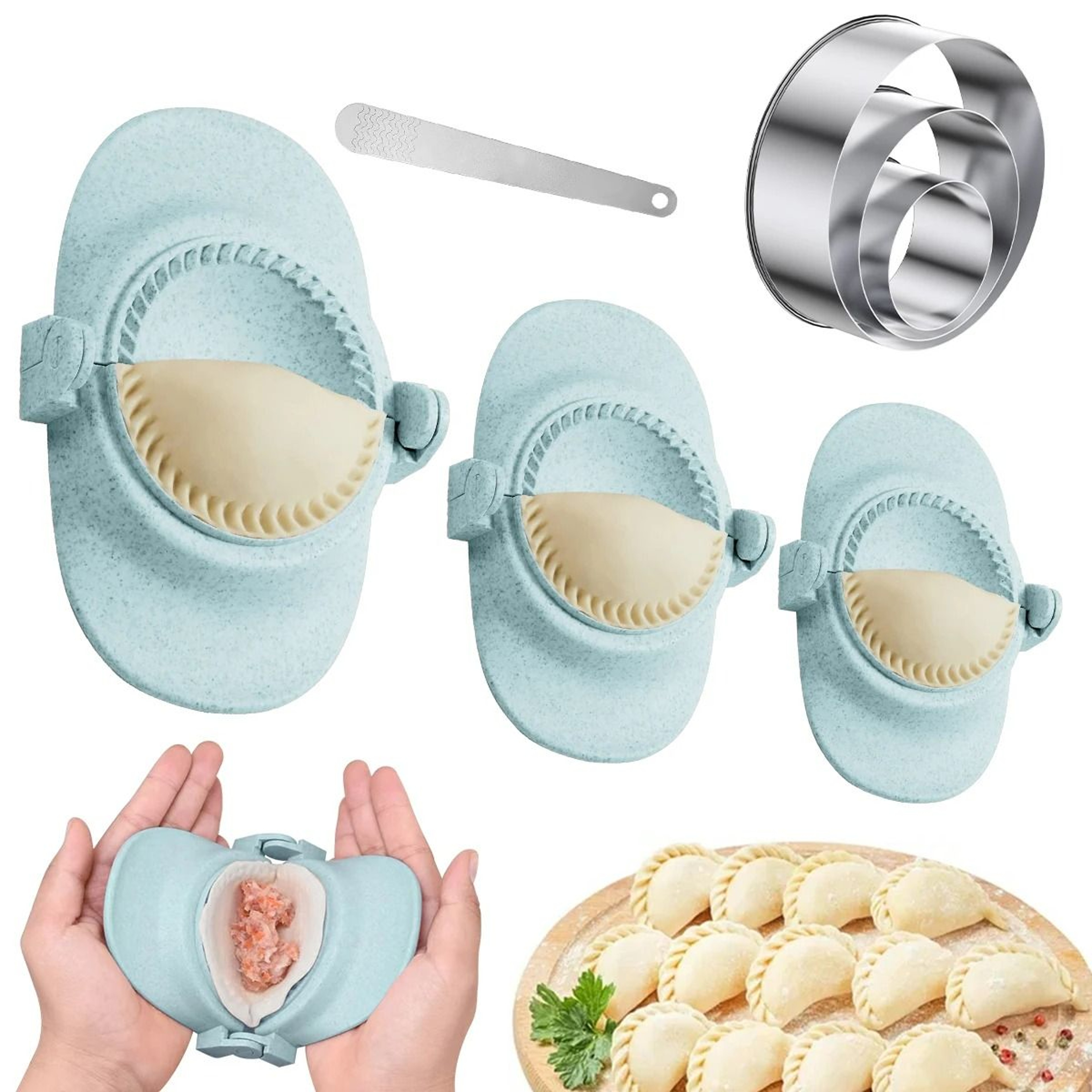 7Piece Stainless Steel Dumpling Maker And Empanada Press Set 0