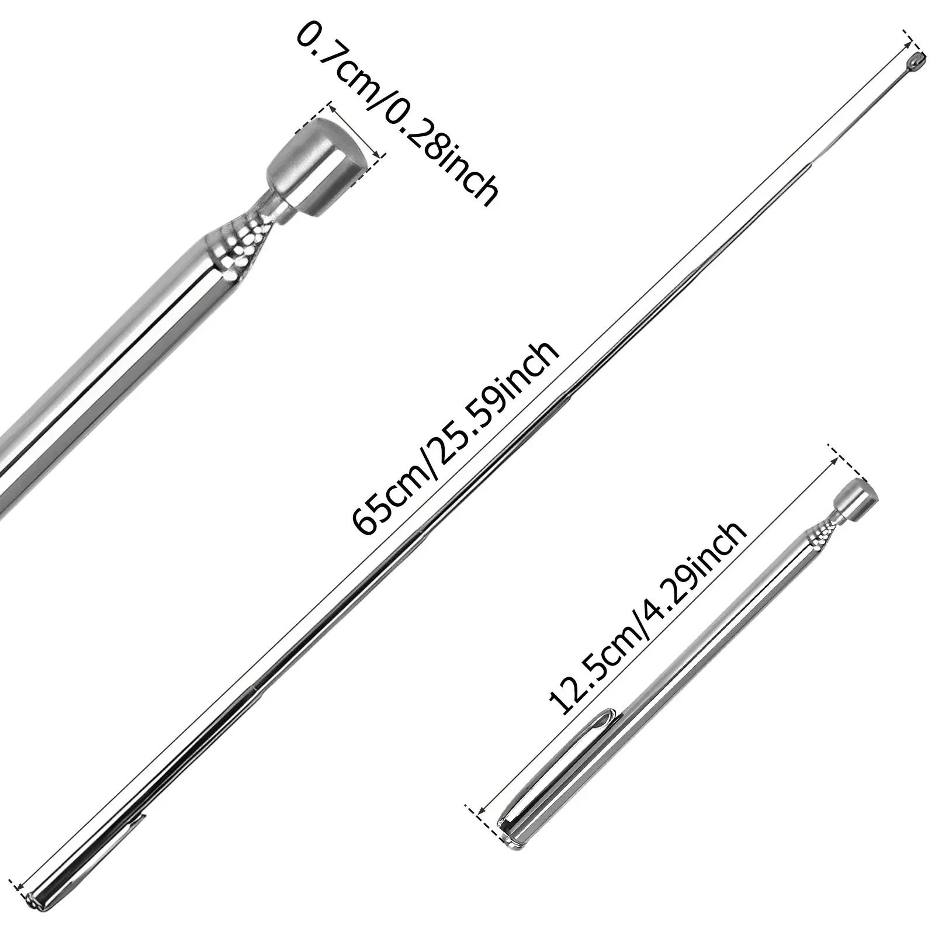 10Piece Telescoping Magnetic Pickup Tool Set  Extendable Magnet Stick With Pocket Clip 4