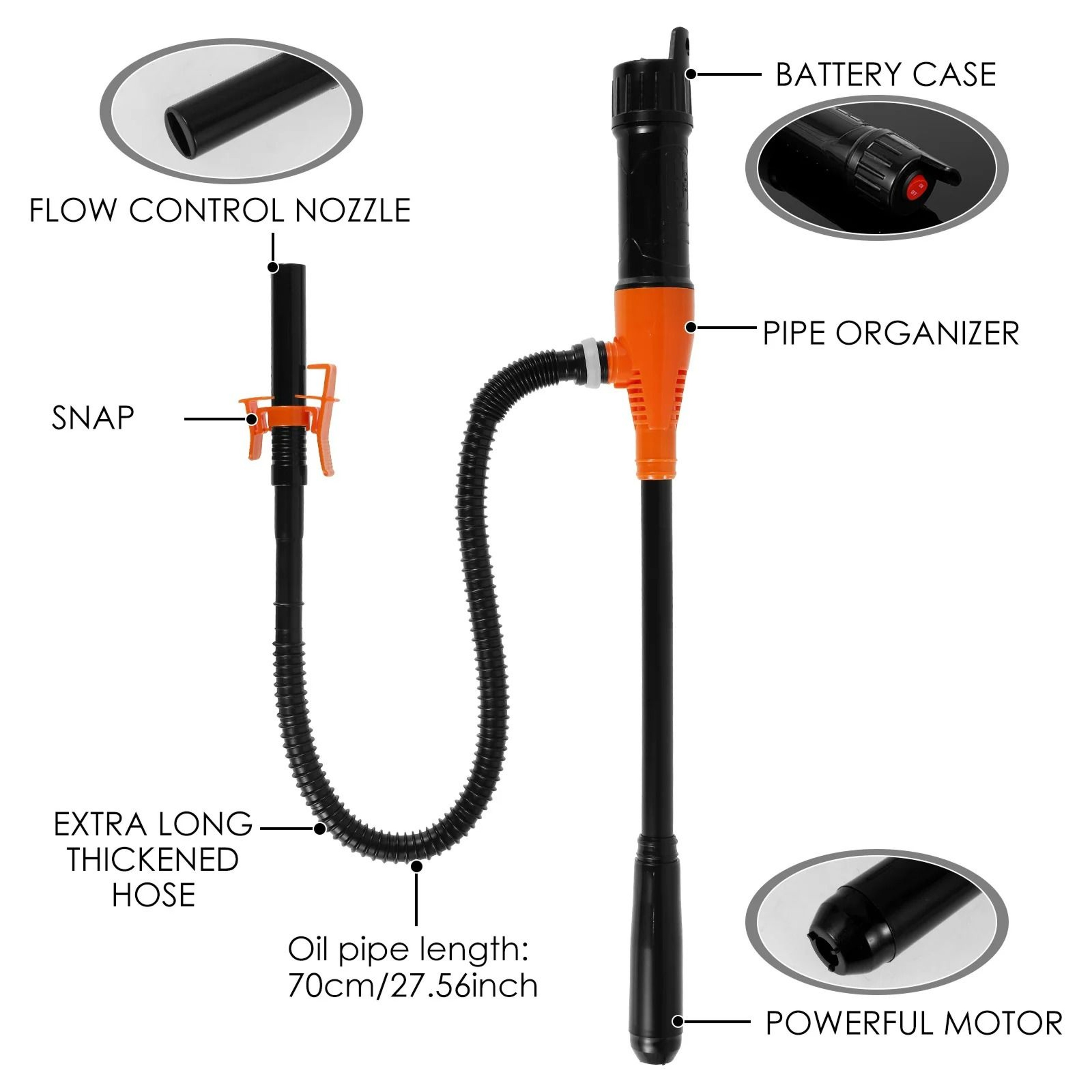 BatteryOperated Portable Transfer Pump  22 GPM Efficient Electric Siphon Pump For Diesel And Fuel 1