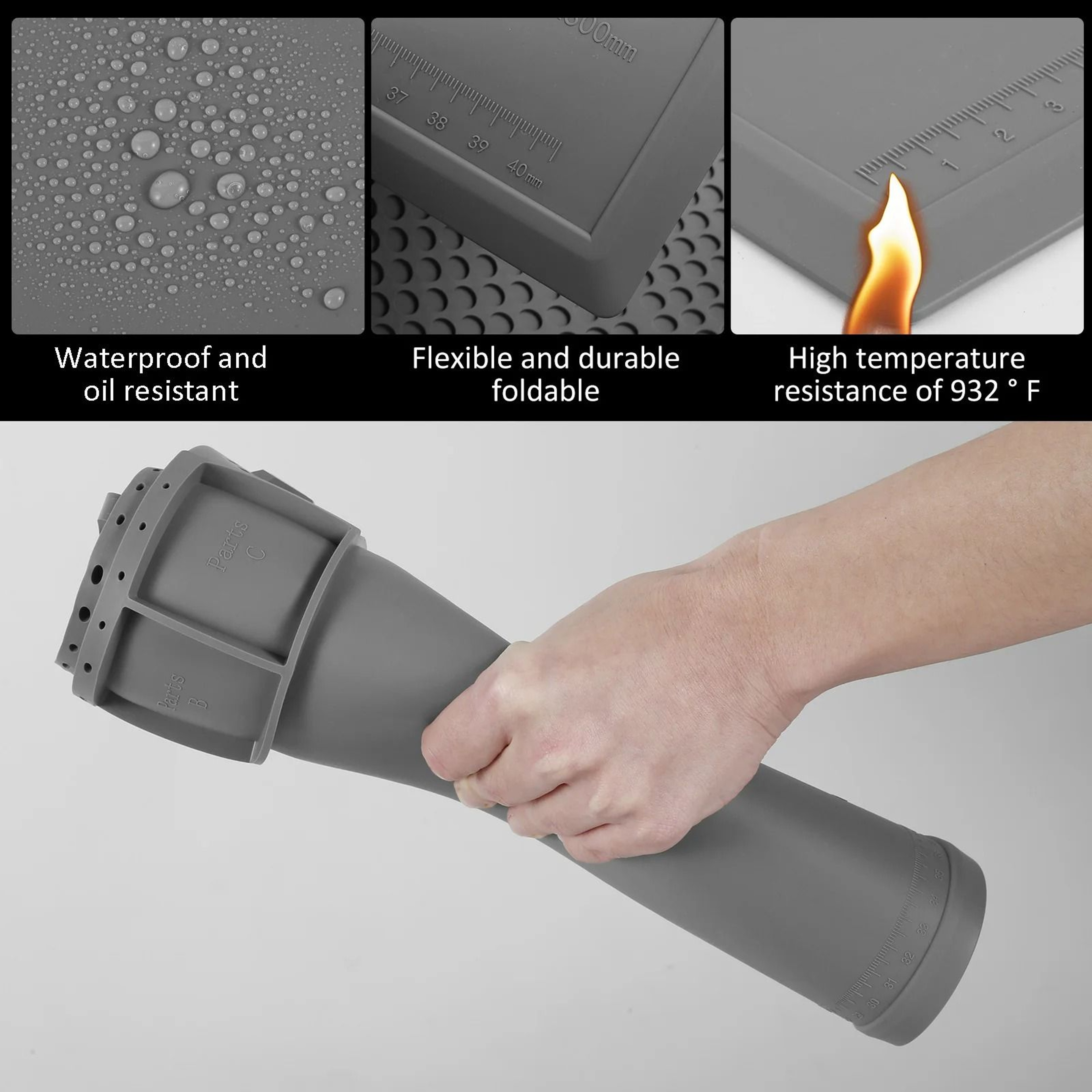 Silicone Repair Pad  HeatResistant Soldering Mat With Magnetic Work Zones 4