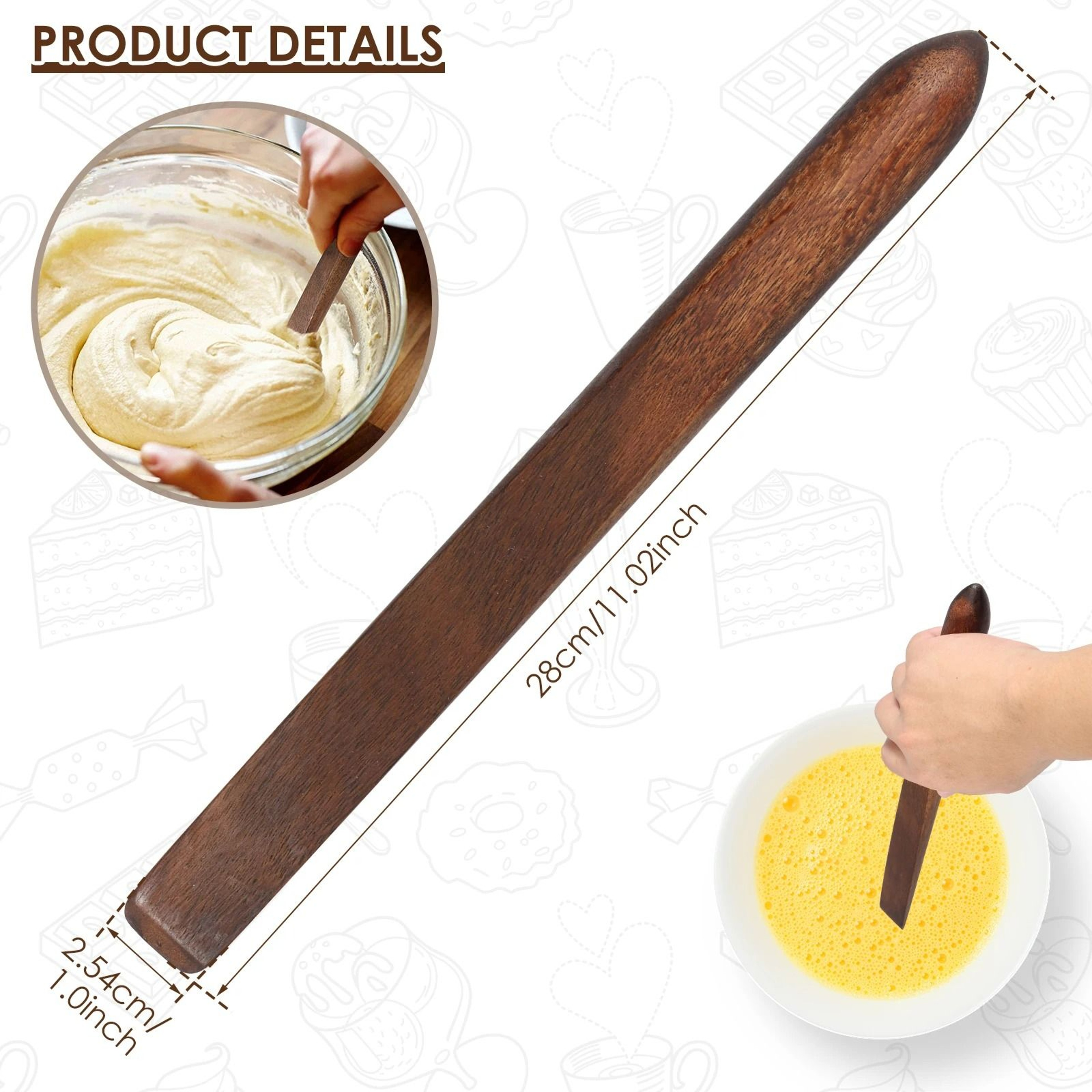 11Inch Acacia Wood Sourdough Stir Stick  HeavyDuty Spatula And Bread Making Tool For Kitchen Baking 5