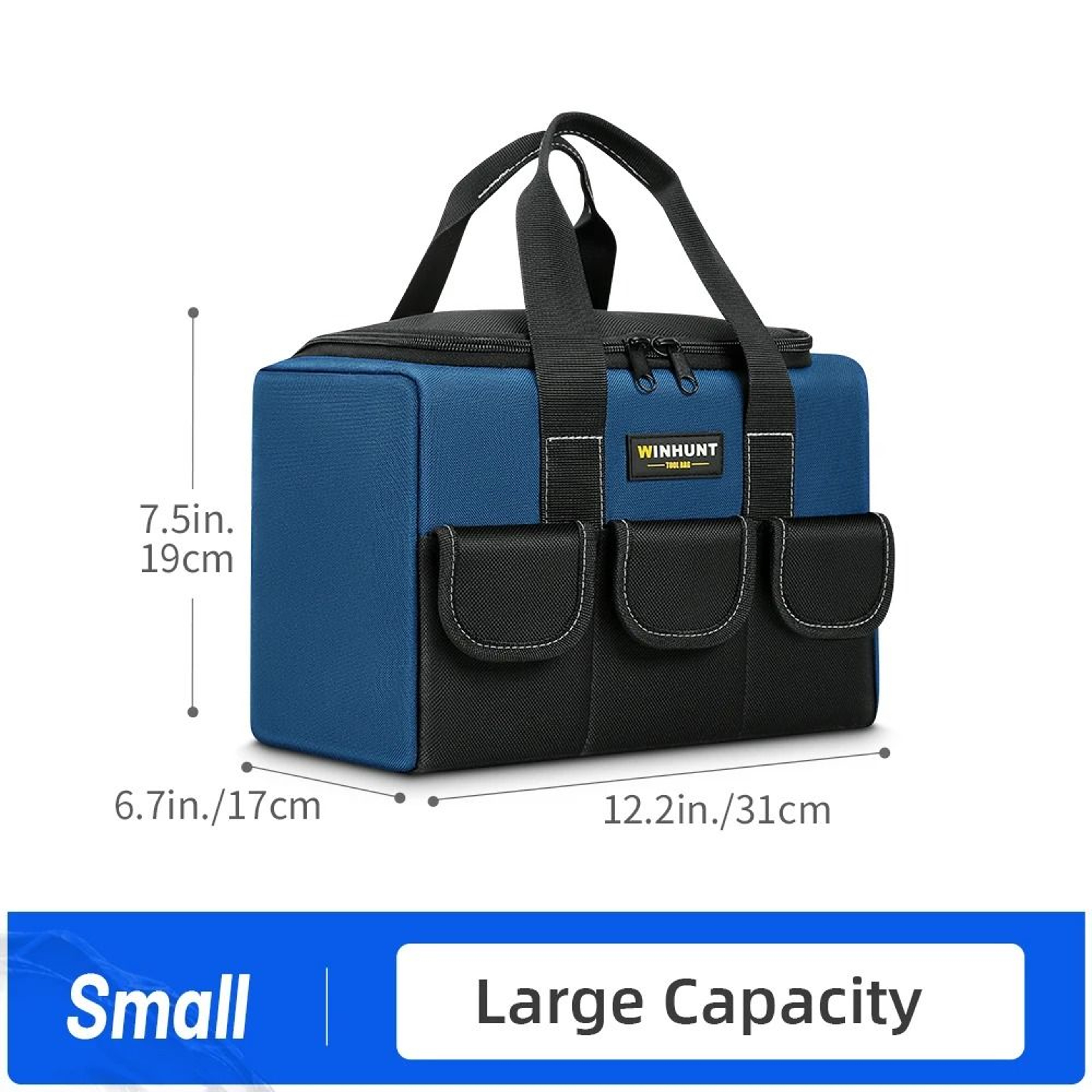 HeavyDuty WideMouth Tool Bag  MultiPocket Organizer For Mens Tool Storage And Transport 7