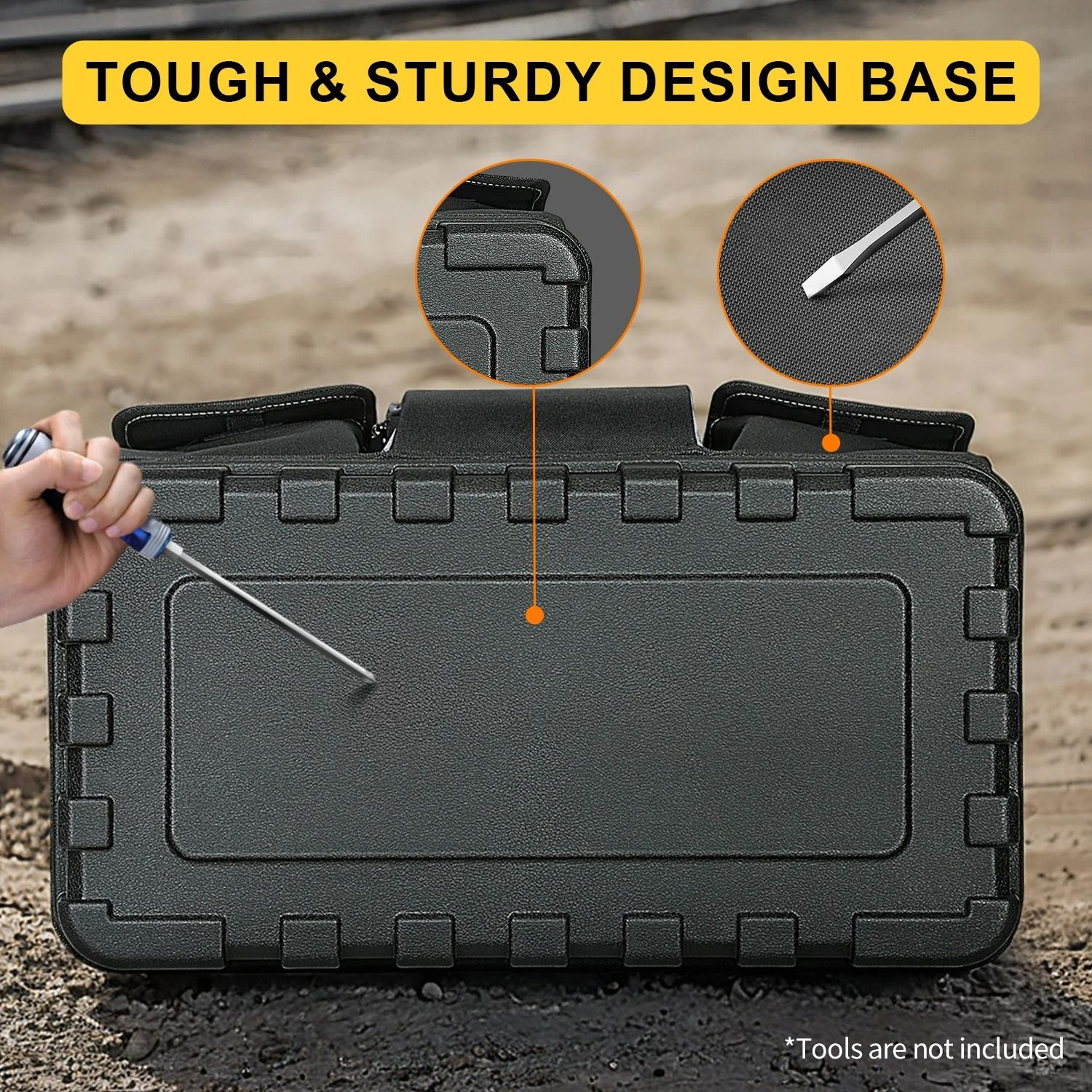 HeavyDuty Tool Bag  16Pocket Electrician Storage Tote With Waterproof Hard Bottom 3
