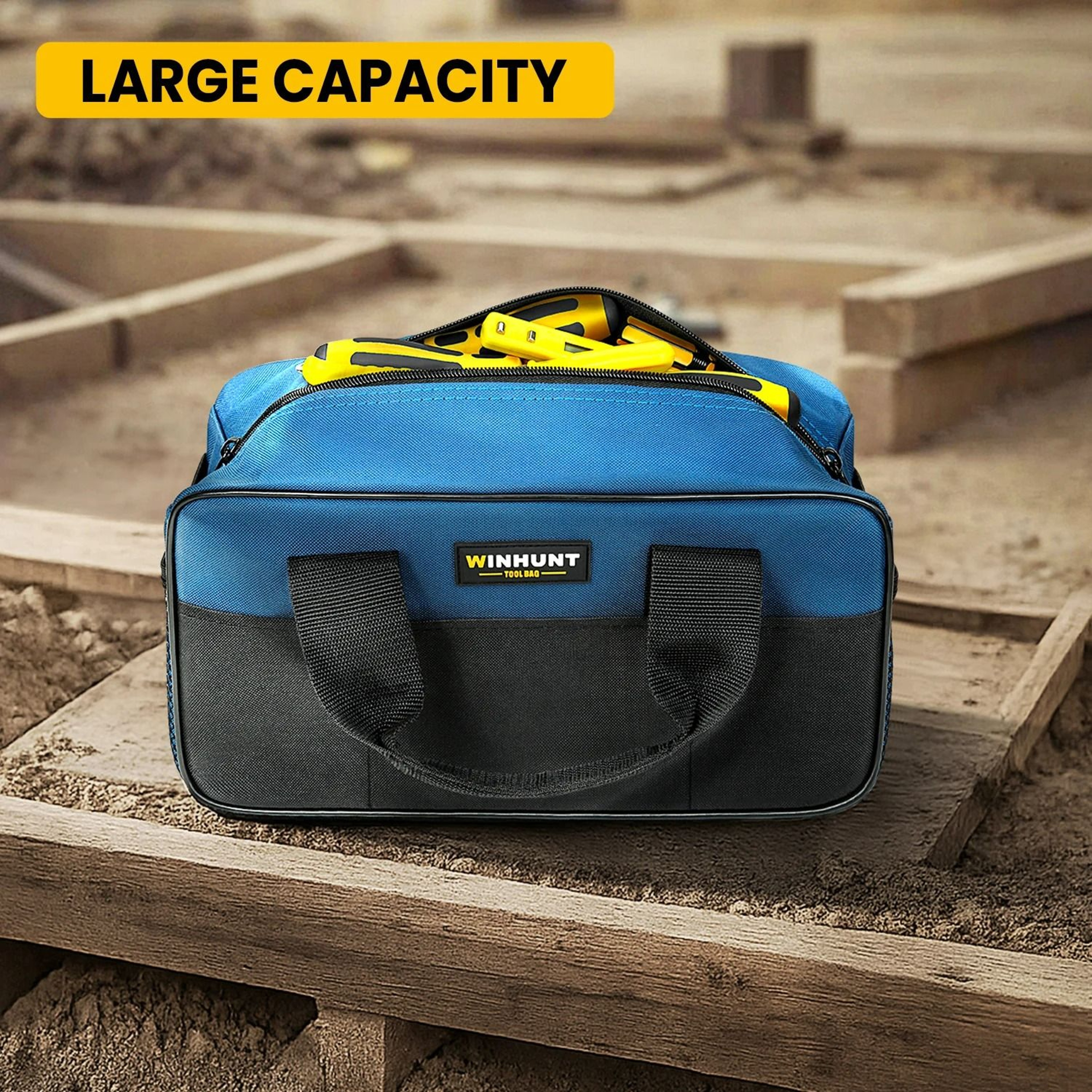 HeavyDuty 14Inch Tool Bag  Compact WideMouth Storage Organizer With Multiple Pockets 3