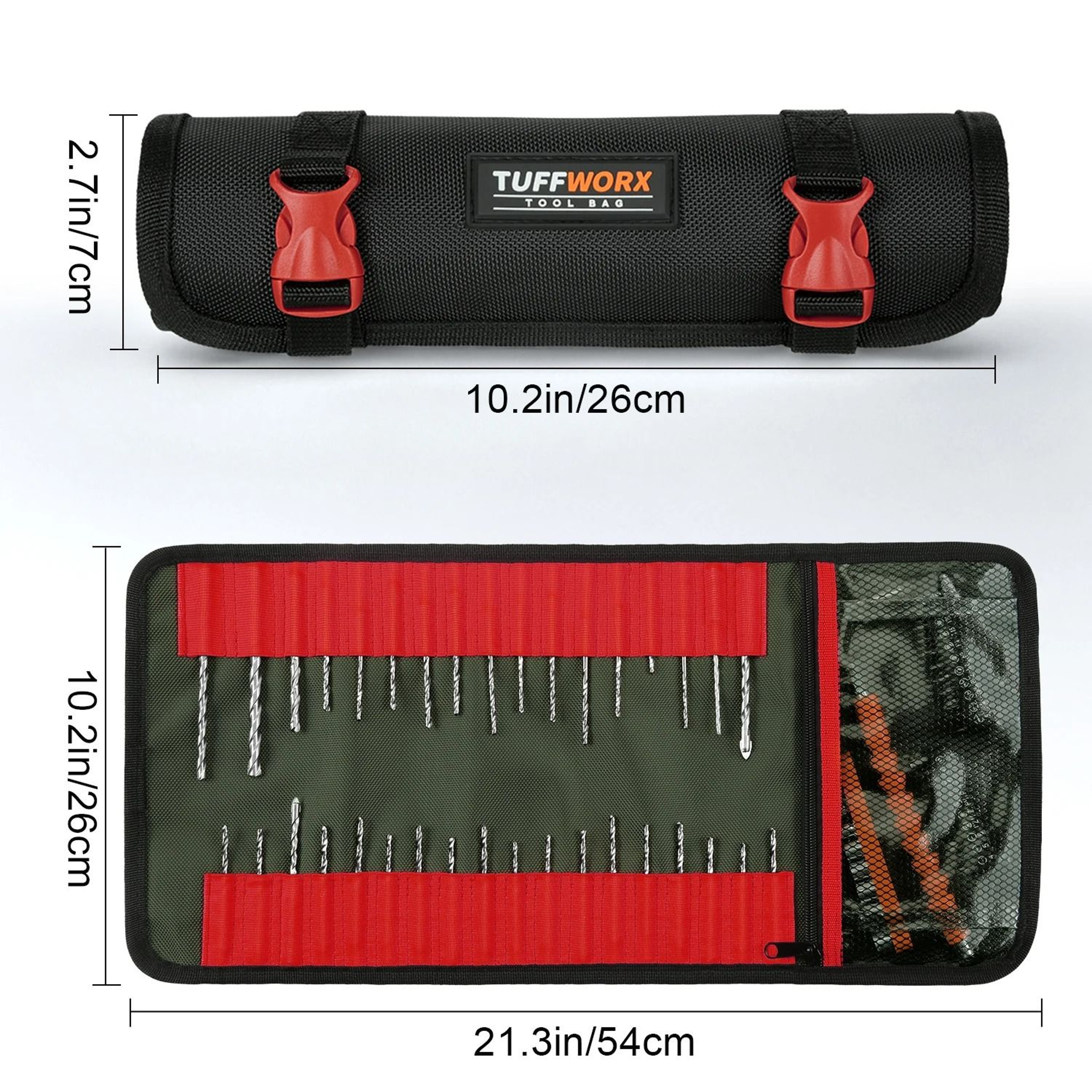 RollUp Tool Bag  Portable Foldable Hardware Storage Organizer For Vehicles And Workshops 9