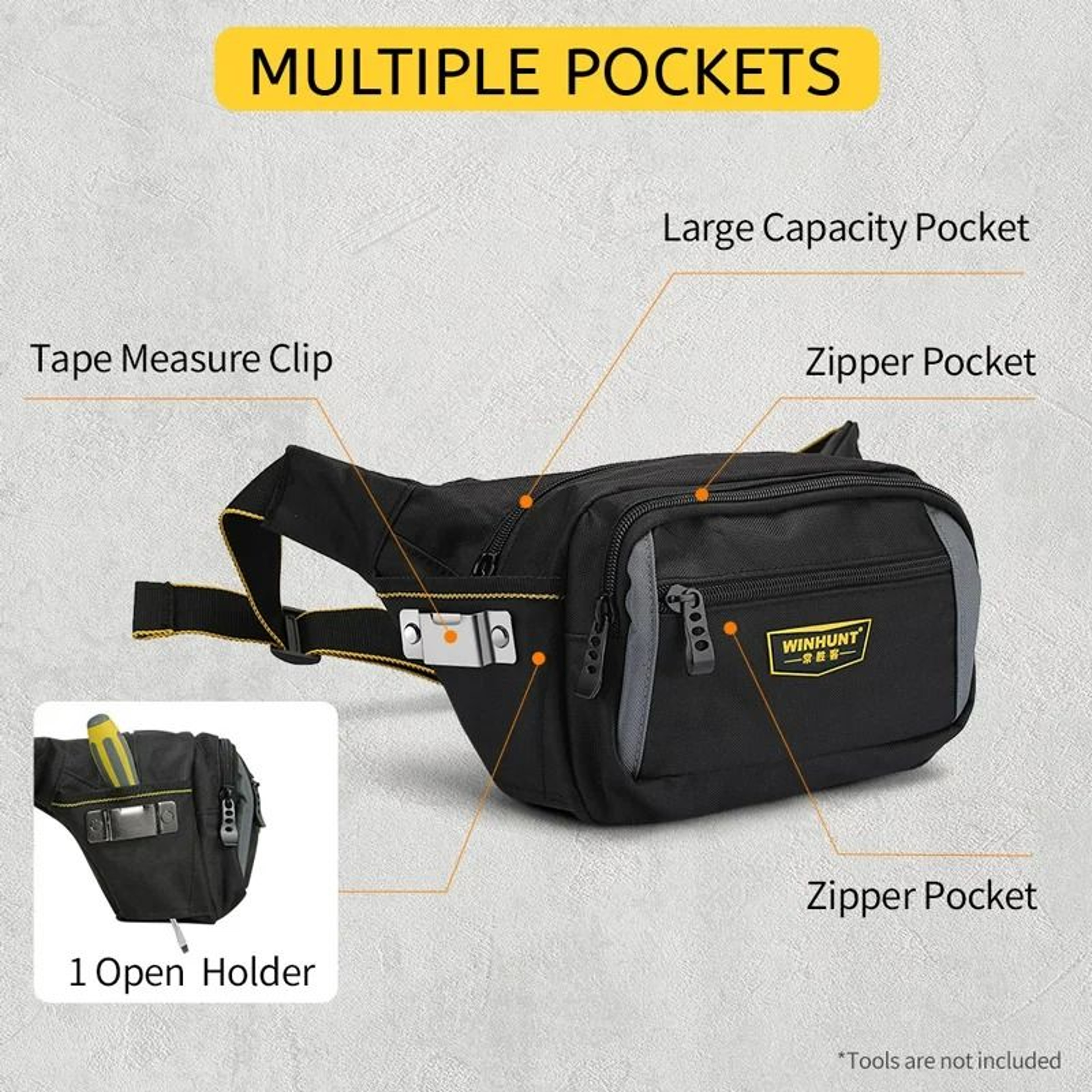HeavyDuty Electricians Waist Bag  MultiPocket Oxford Cloth Tool Organizer For Home Maintenance 5