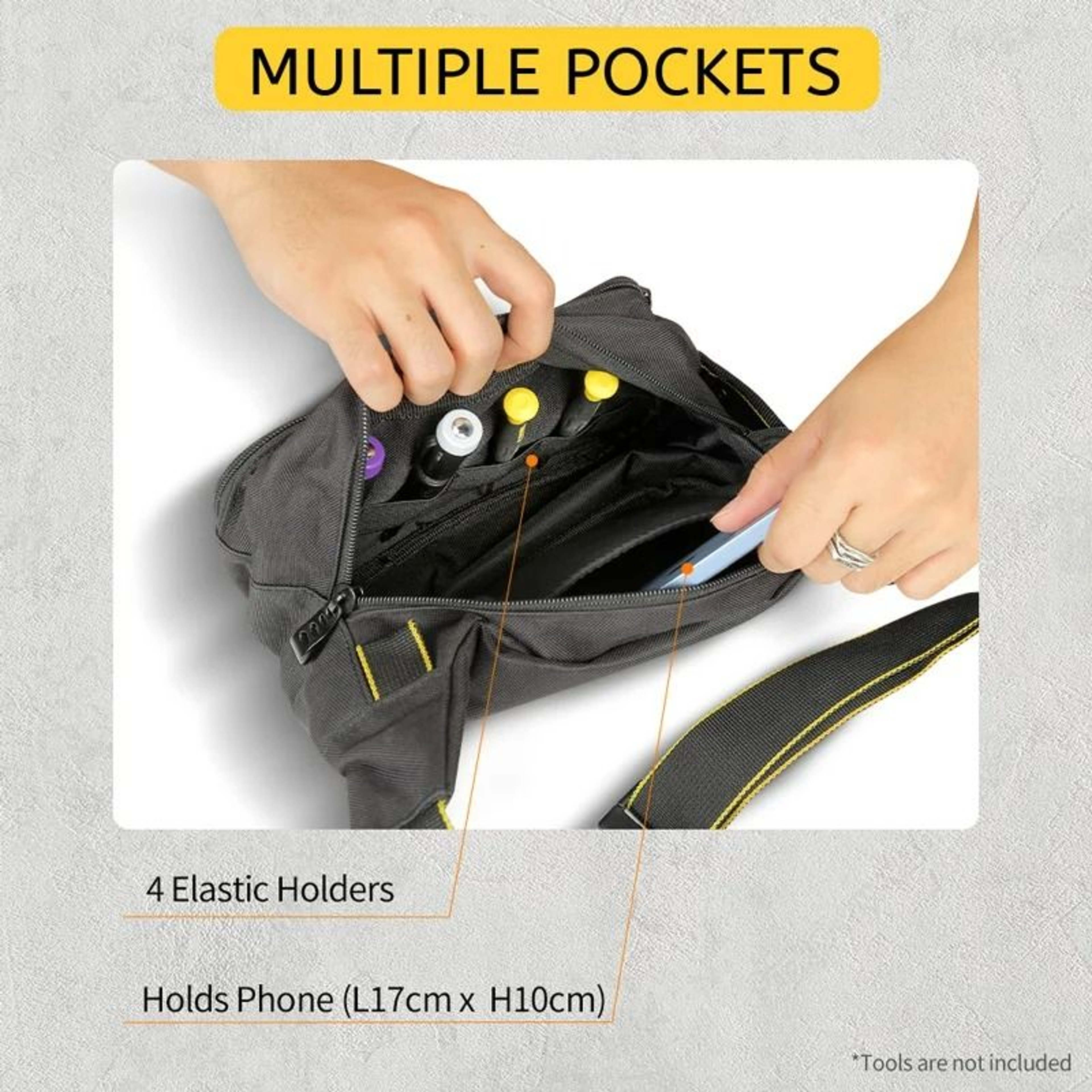 HeavyDuty Electricians Waist Bag  MultiPocket Oxford Cloth Tool Organizer For Home Maintenance 6