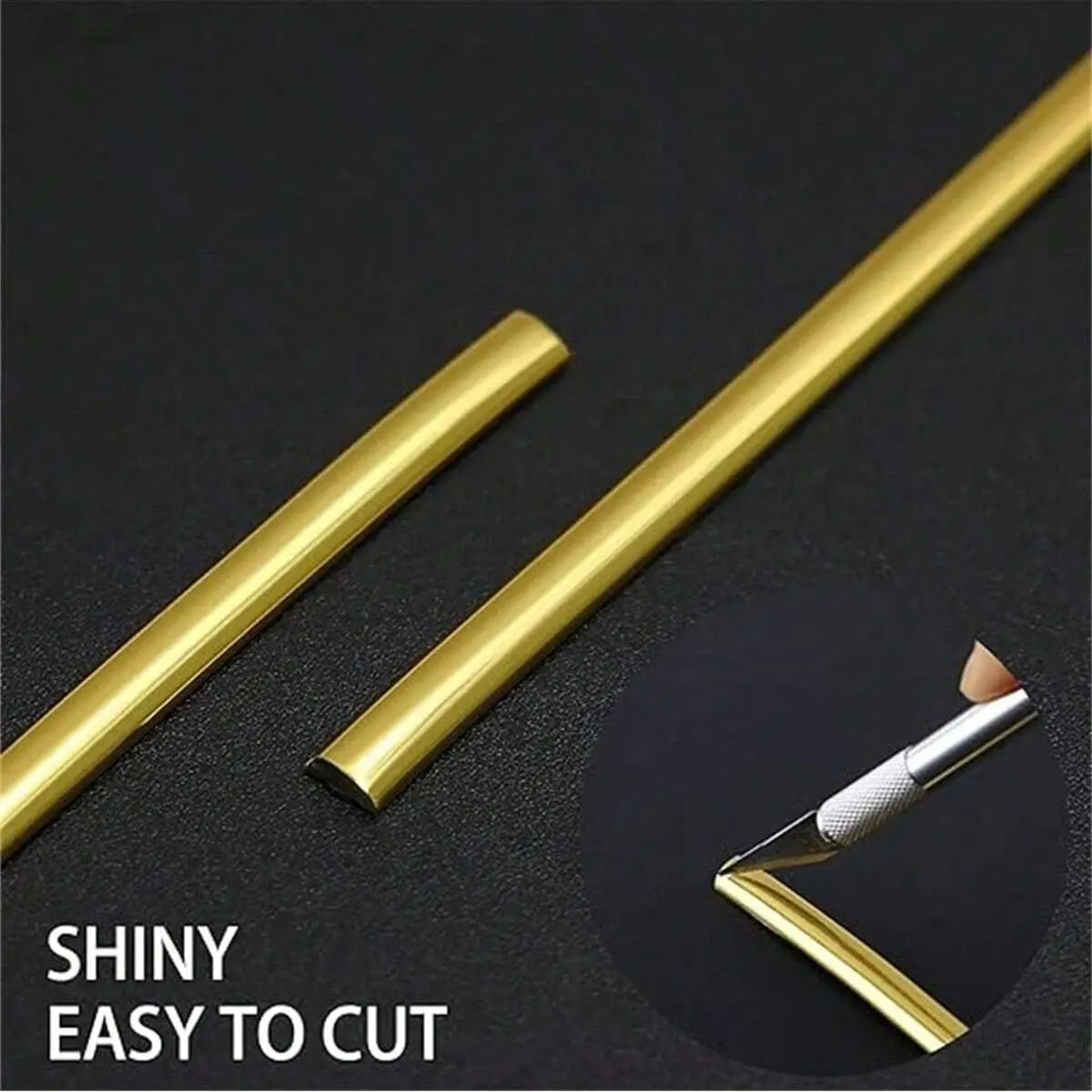 Gold Mirror Trim Molding  8mm X 5M SelfAdhesive PVC Decorative Strip For Wall And Ceiling Accent Li 4