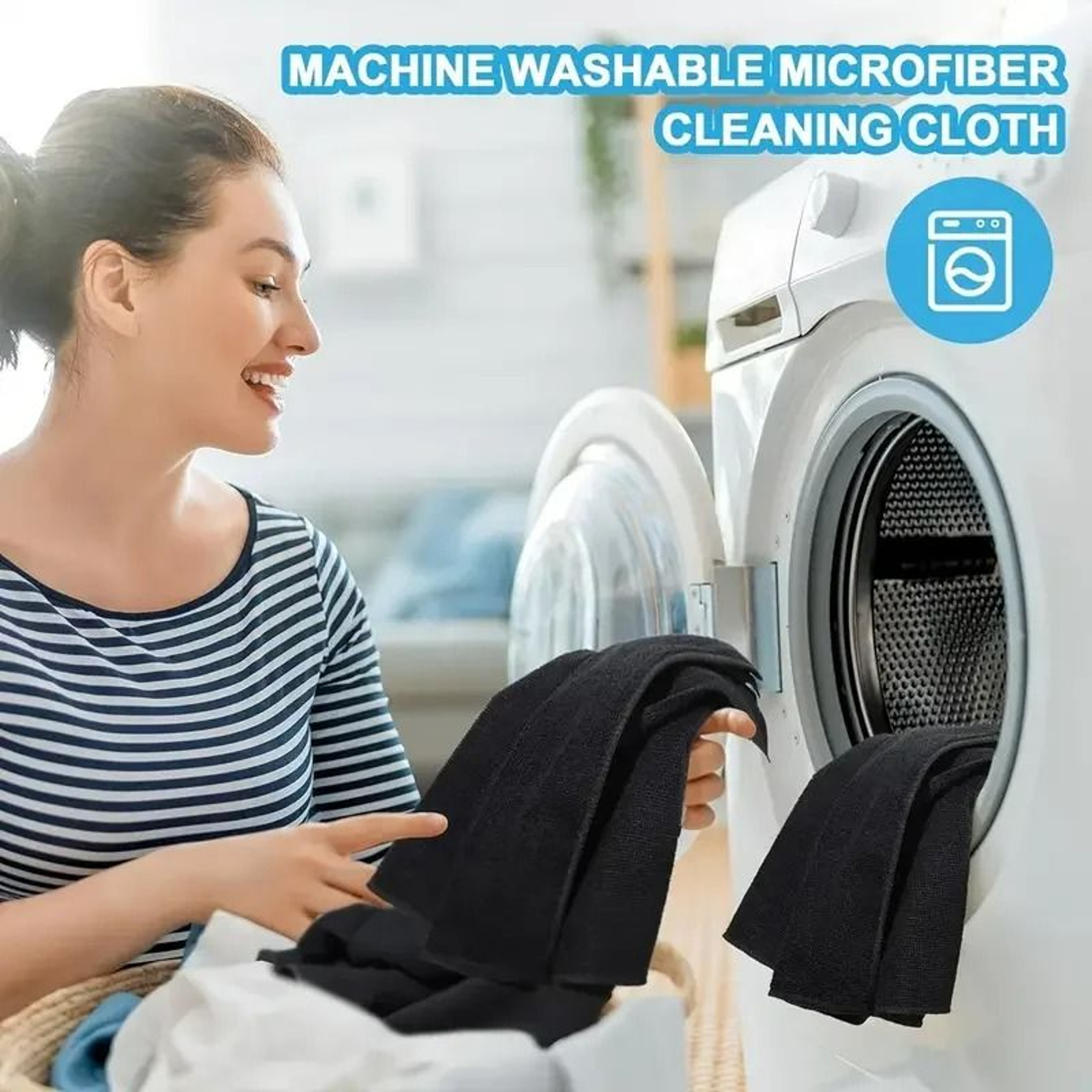 50Pack Black Microfiber Cleaning Cloths  Super Absorbent Kitchen Rags Automotive Detail Towels And  5