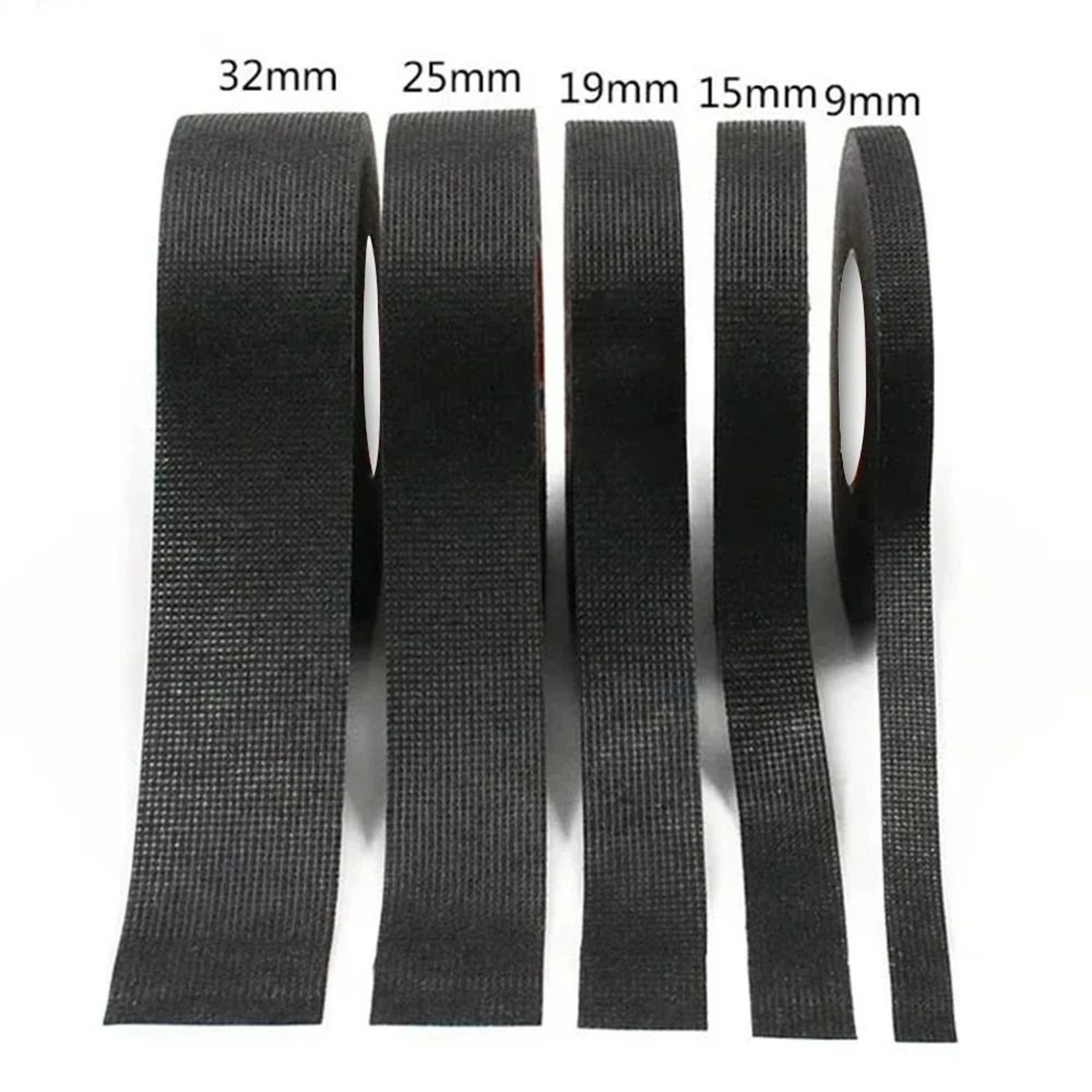 Black Electrical Fabric Tape  HeatResistant Wire Harness Insulation Tape For Automotive Wiring And  5