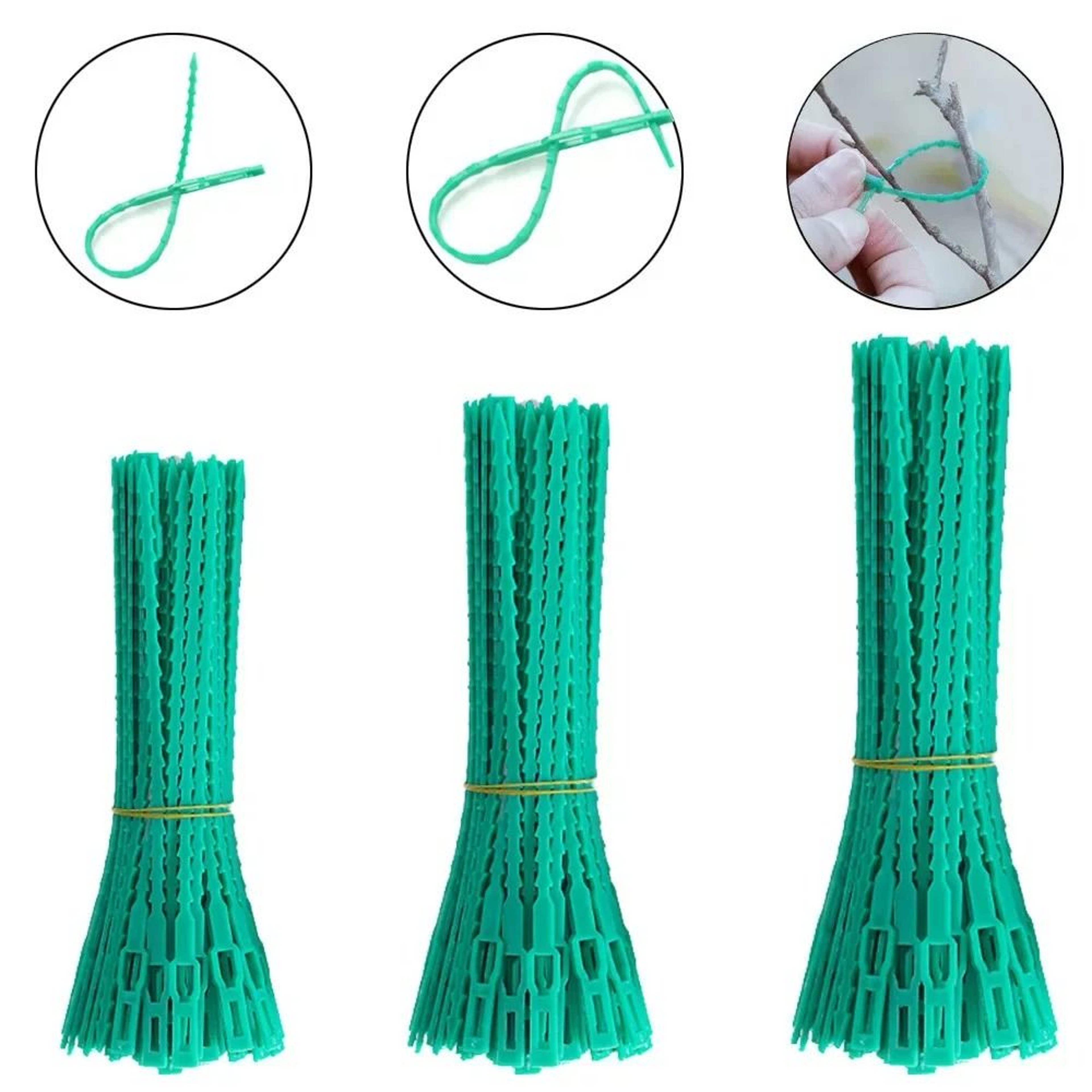 500Pack Reusable Adjustable Garden Cable Ties  HeavyDuty Nylon Plant Vine And Tree Support Fastener 2