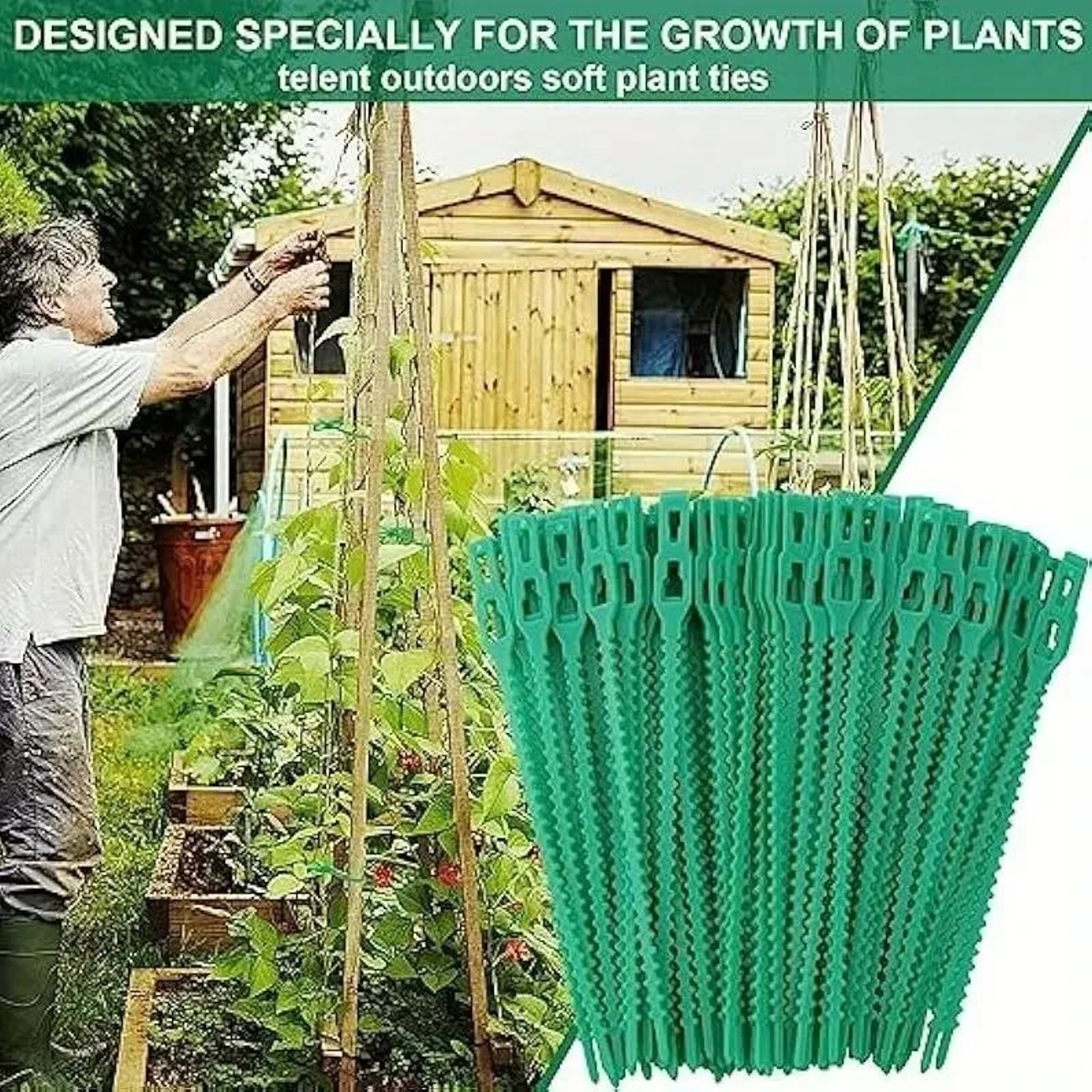 500Pack Reusable Adjustable Garden Cable Ties  HeavyDuty Nylon Plant Vine And Tree Support Fastener 3