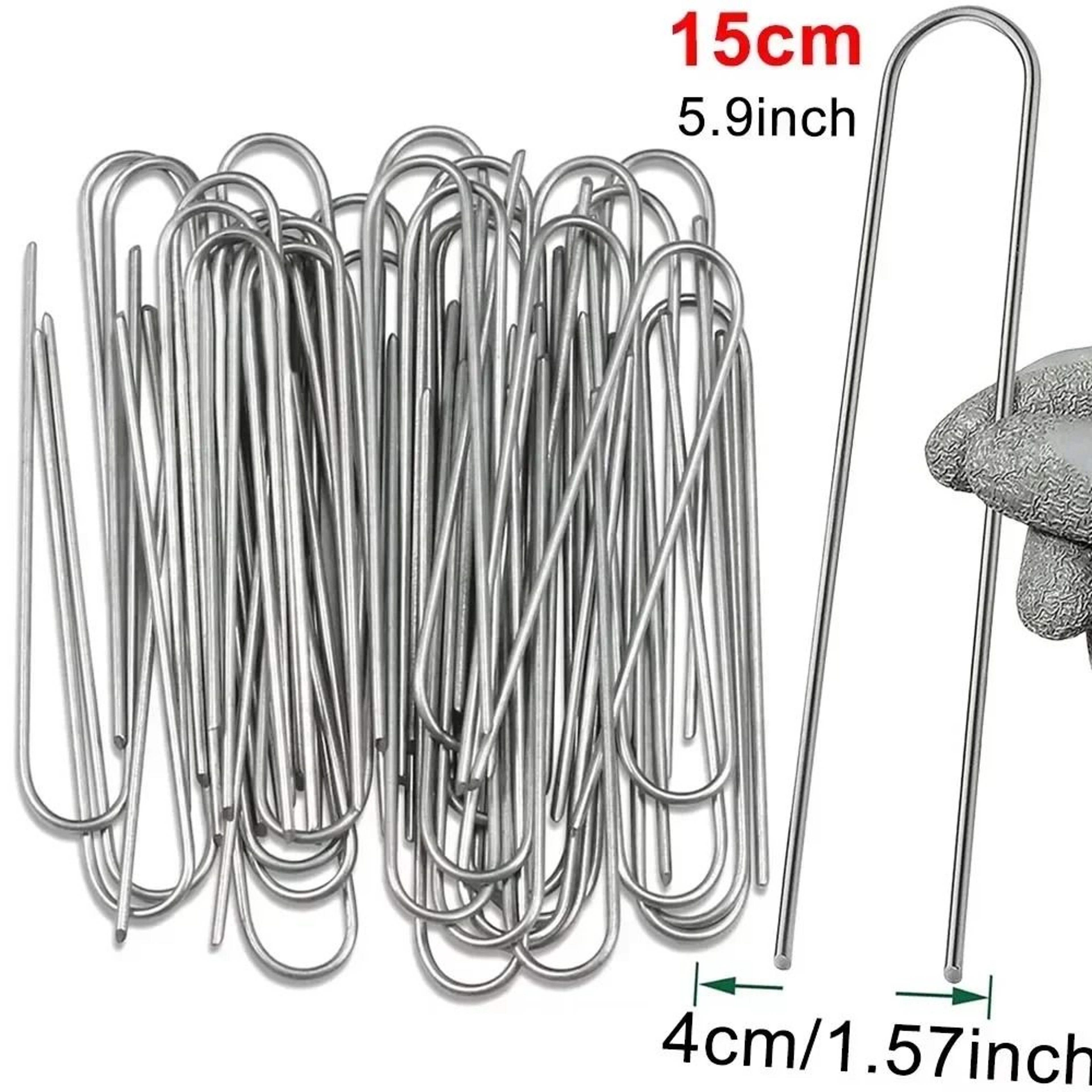HeavyDuty Galvanized UShaped Garden Staples 300Piece Bulk Set 7