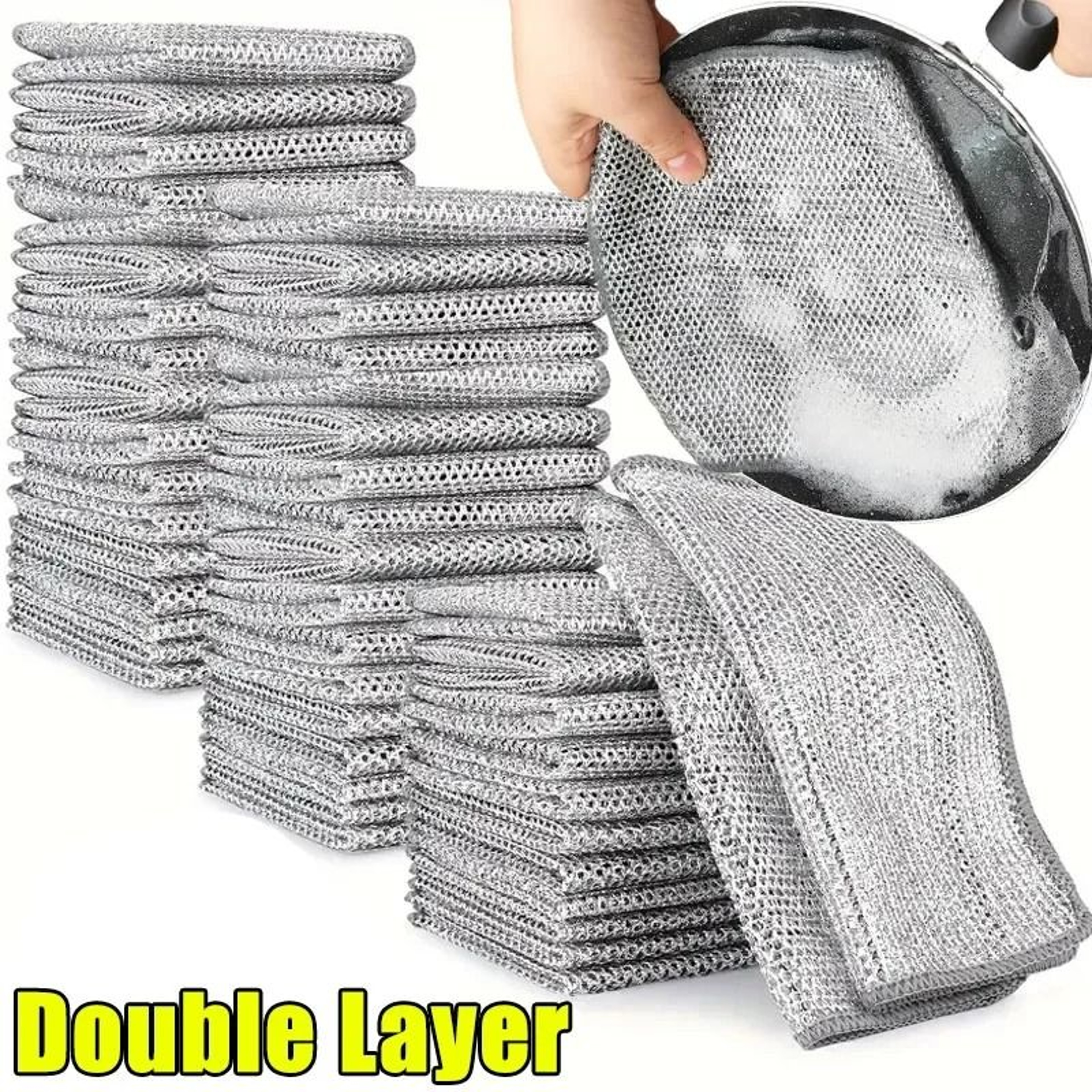 Thickened DoubleSided Steel Wire Magic Cleaning Cloths 80Piece Set 7