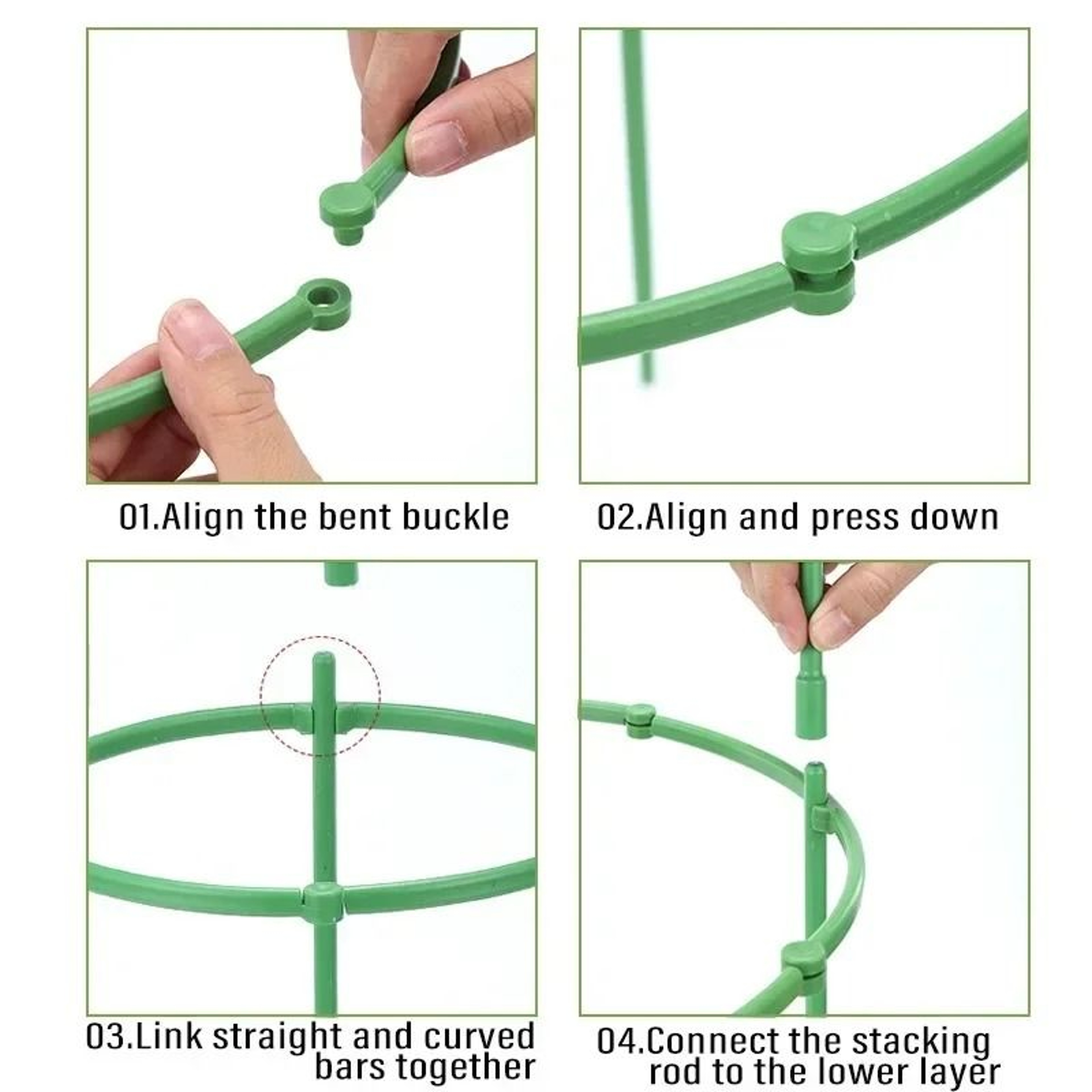Stackable Semicircle Indoor Plant Support Trellis 6