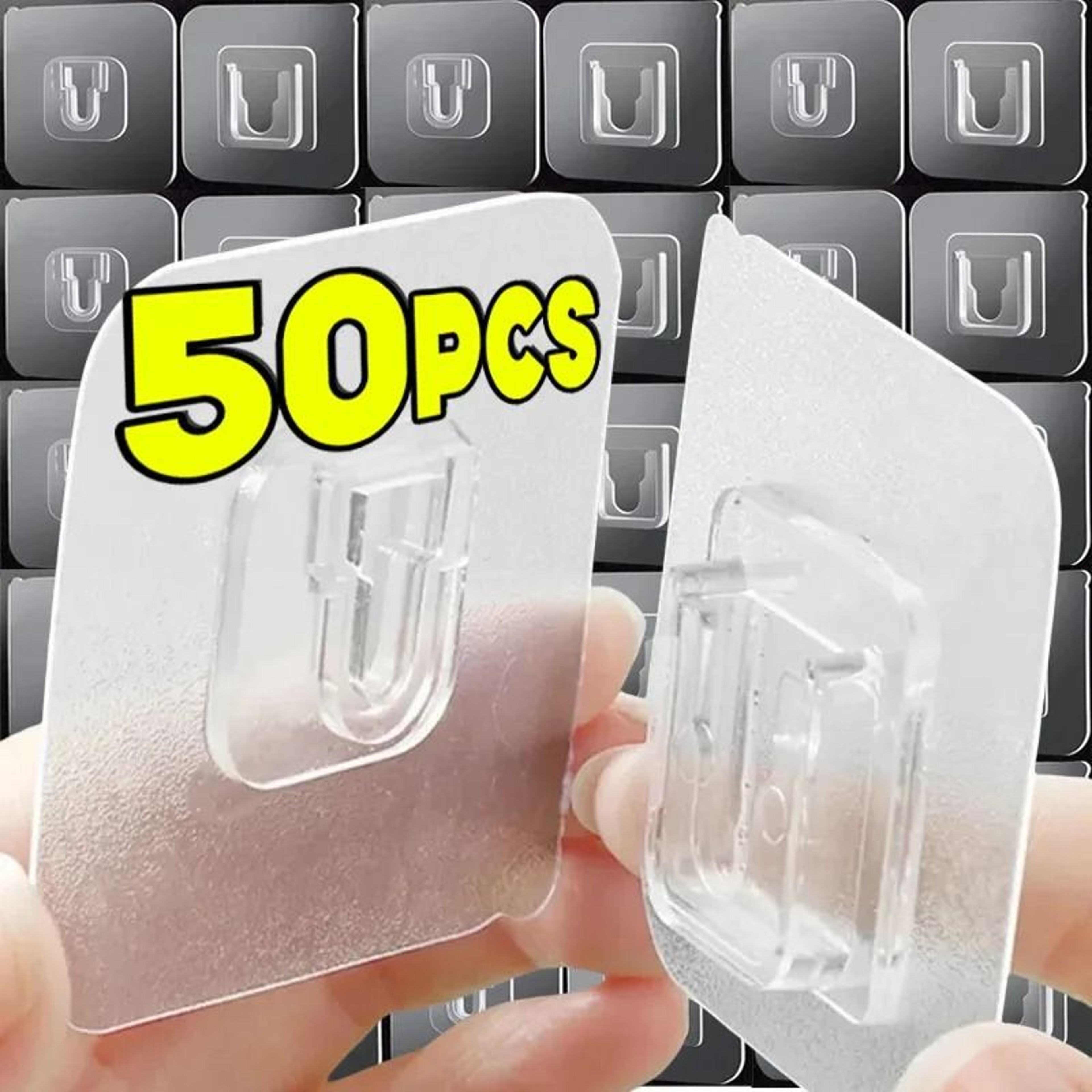 HeavyDuty DoubleSided Interlocking Adhesive Wall Hooks 50Piece Set 0