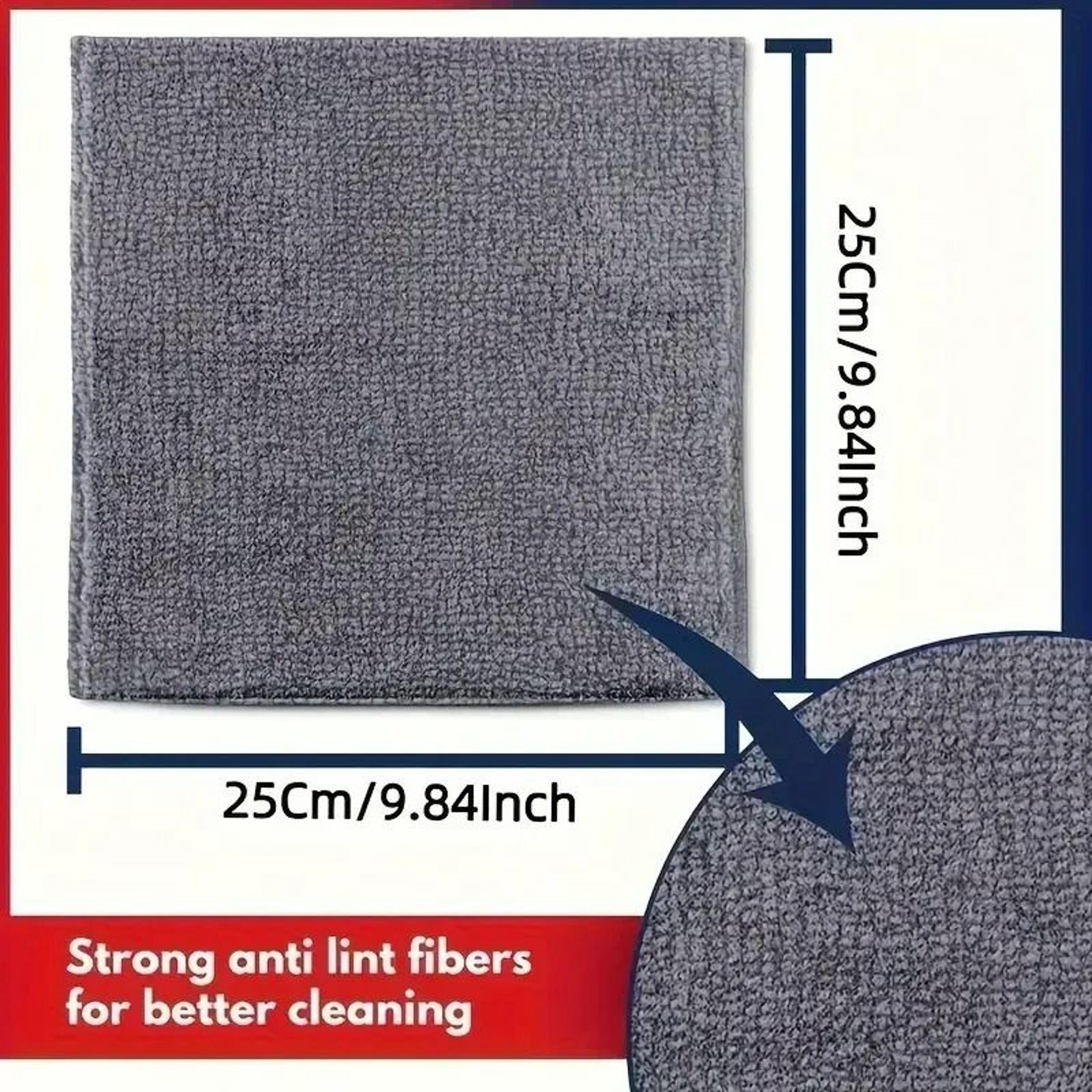 Bamboo Charcoal Thickened Absorbent Dishcloths 50Piece Set 2