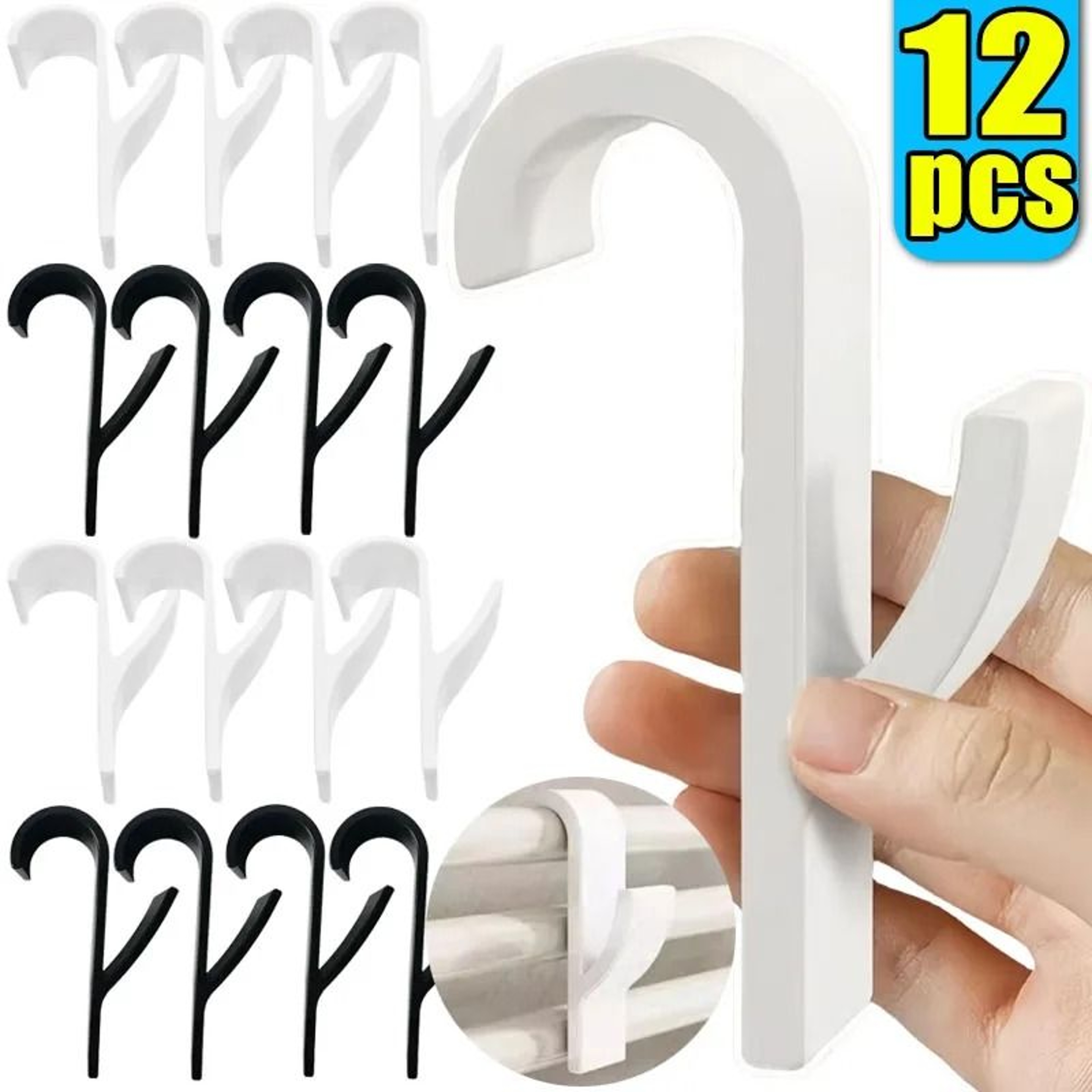 MultiPurpose Heated Towel Radiator Rail Hanger Hooks 12Piece Set 0