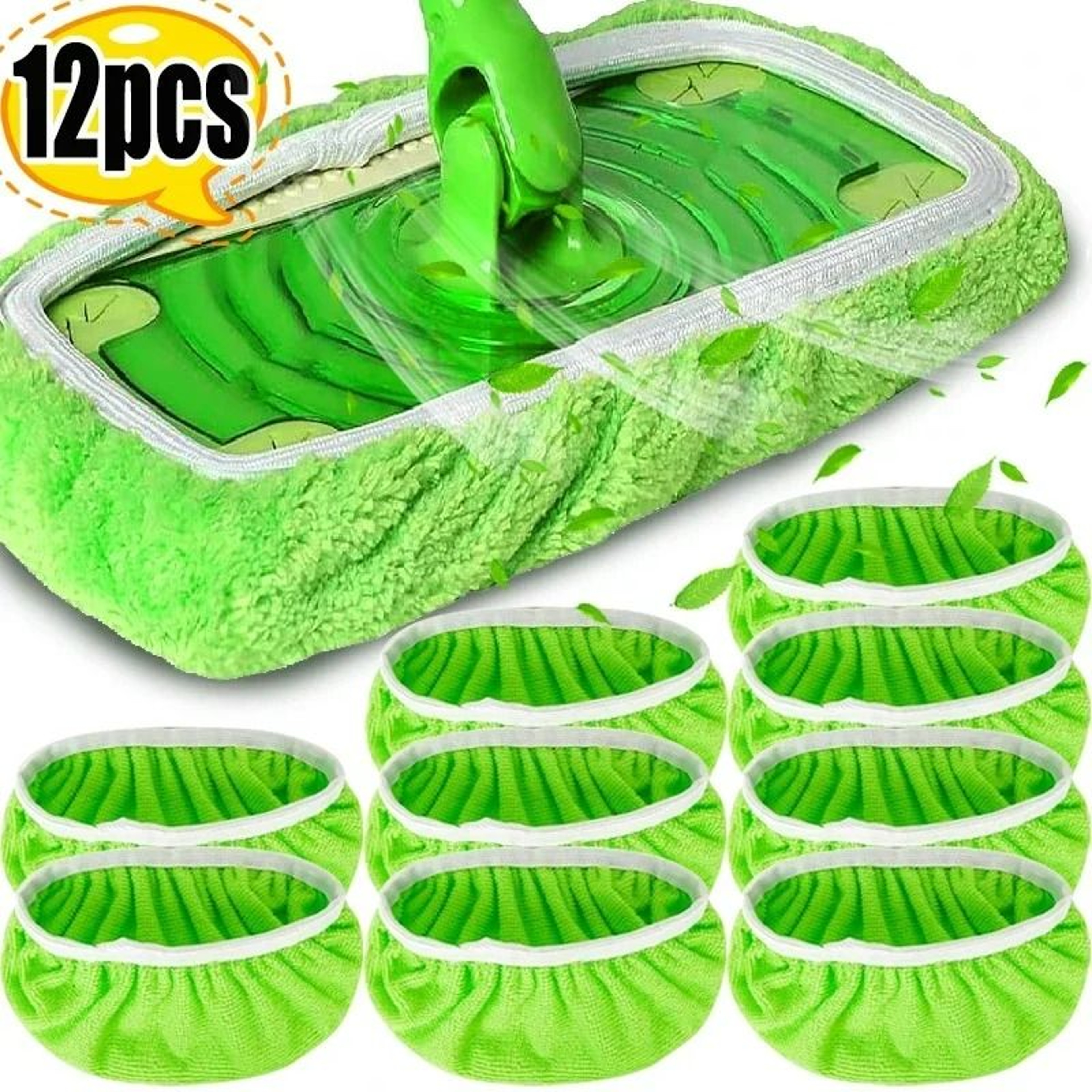 MultiSurface Washable Microfiber Mop Pads 12Piece Pack 1
