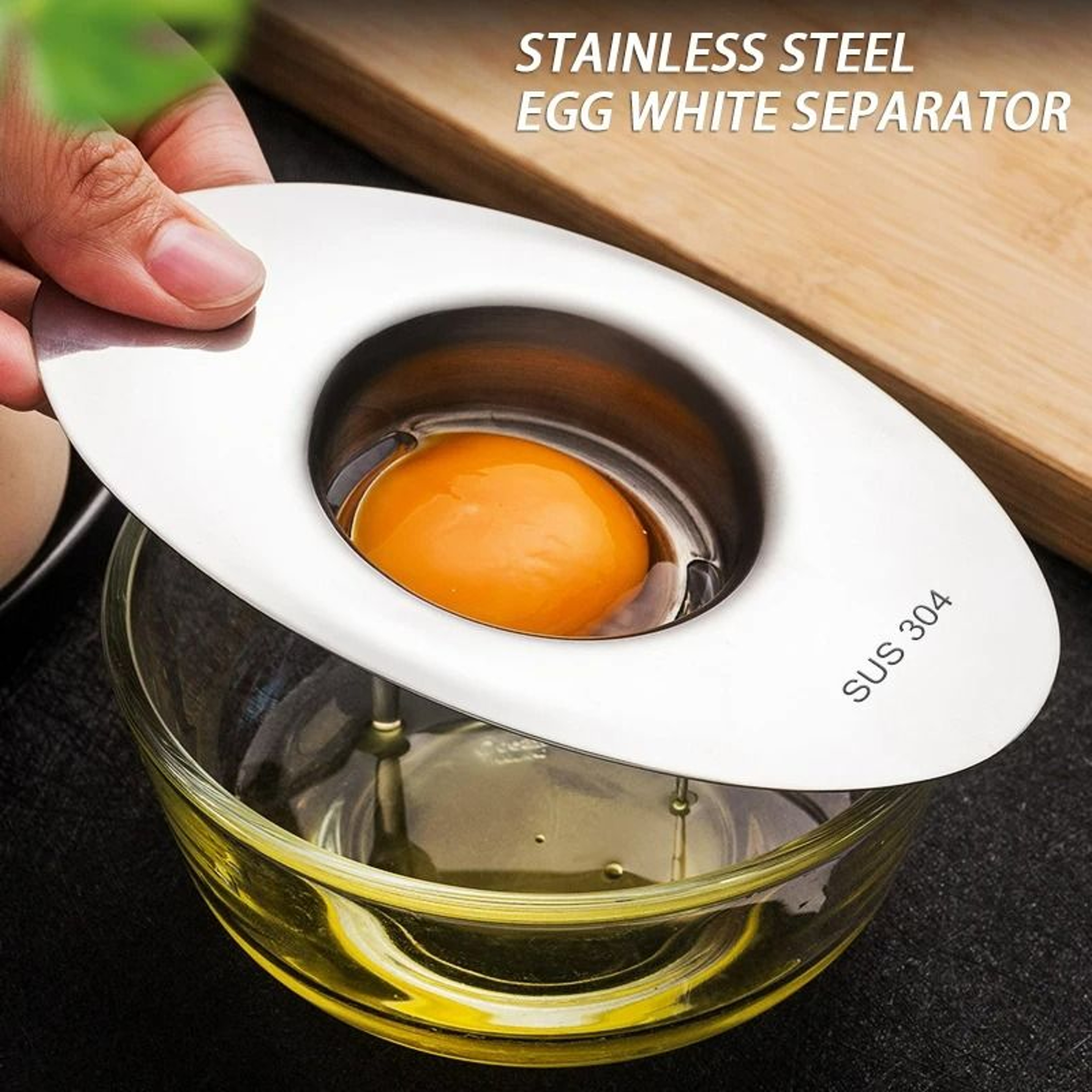 Premium Stainless Steel Egg White Separator Spoon 5