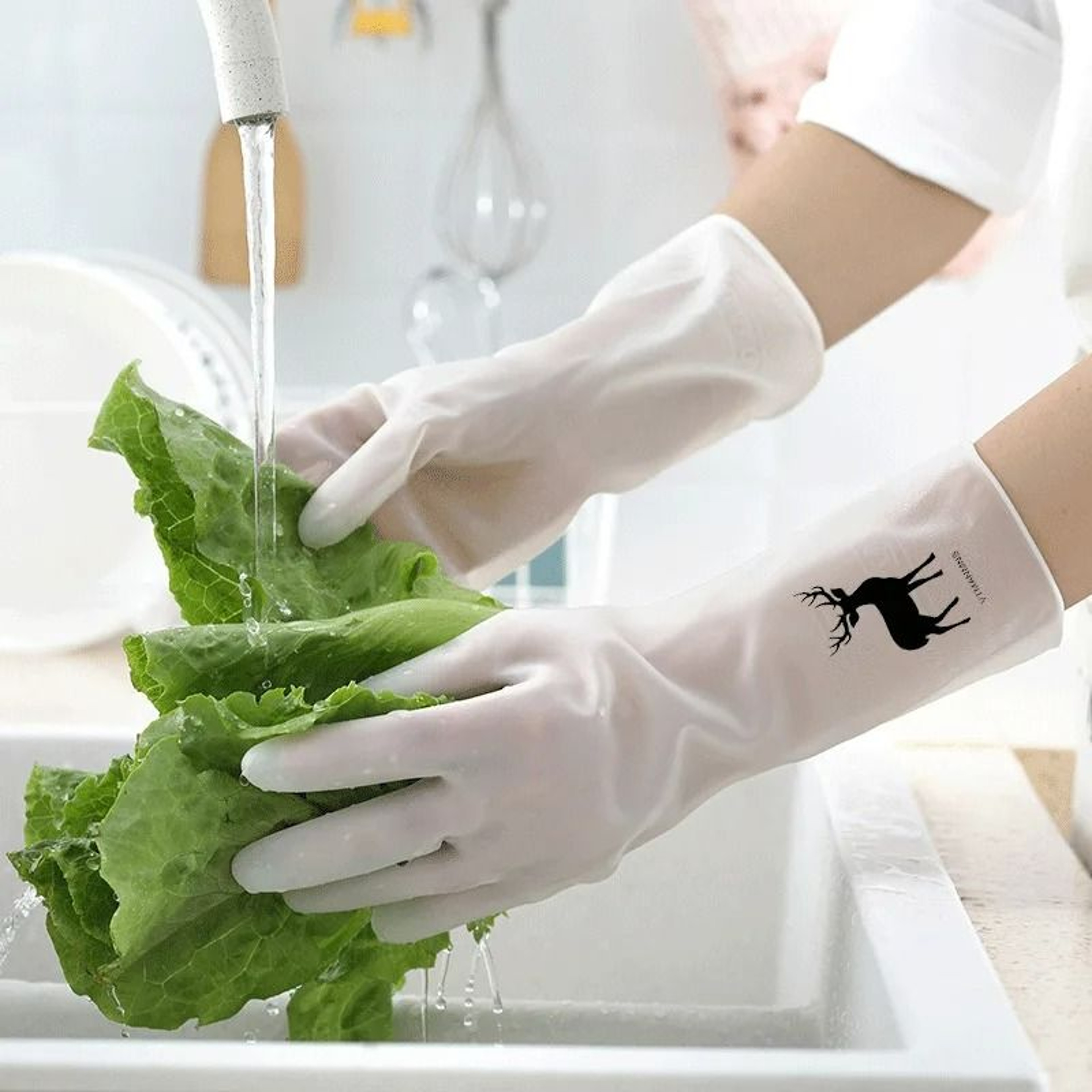 HeavyDuty NonSlip Waterproof Household Cleaning Gloves 0