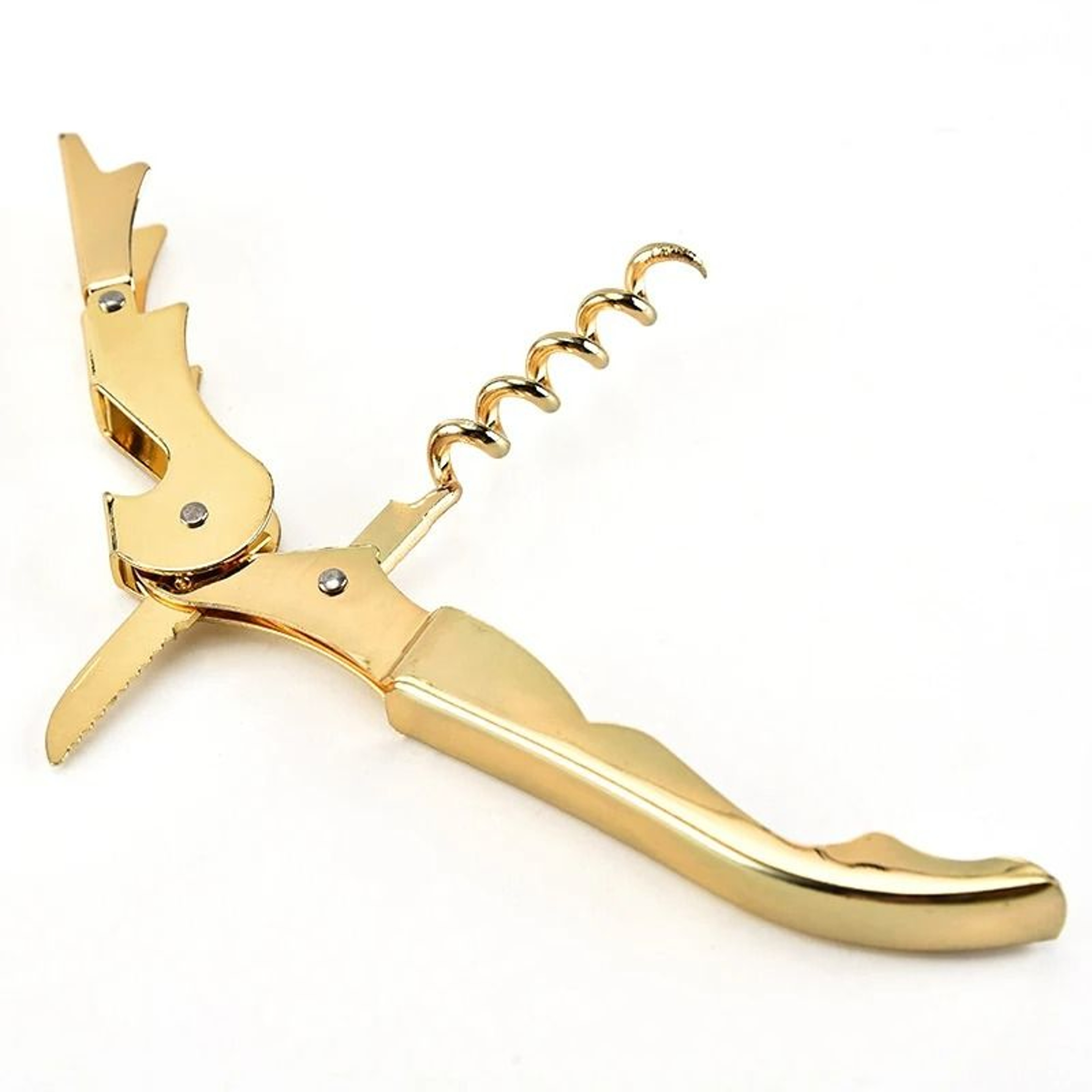 Premium GoldPlated DoubleHinge Waiters Wine Key 0