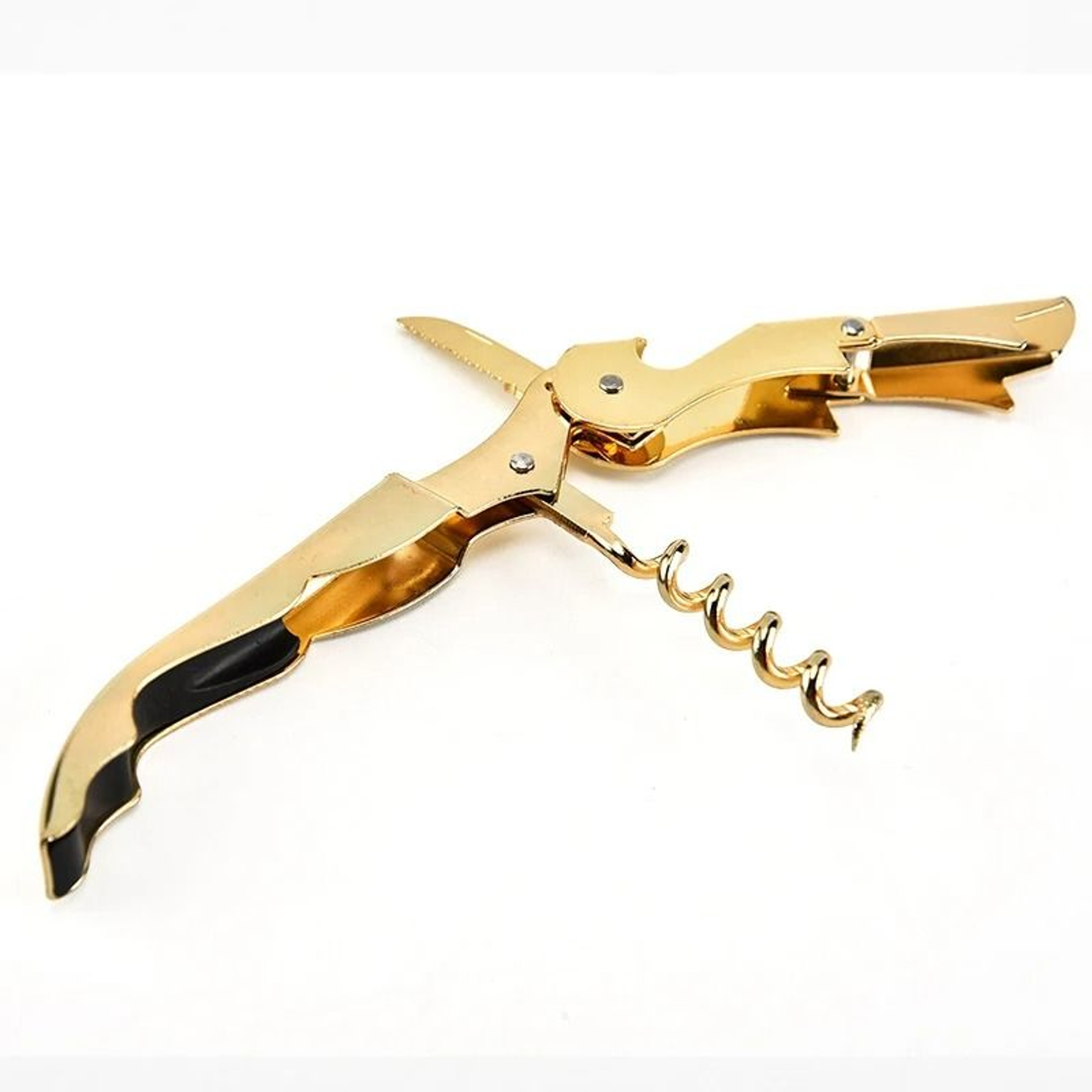 Premium GoldPlated DoubleHinge Waiters Wine Key 5
