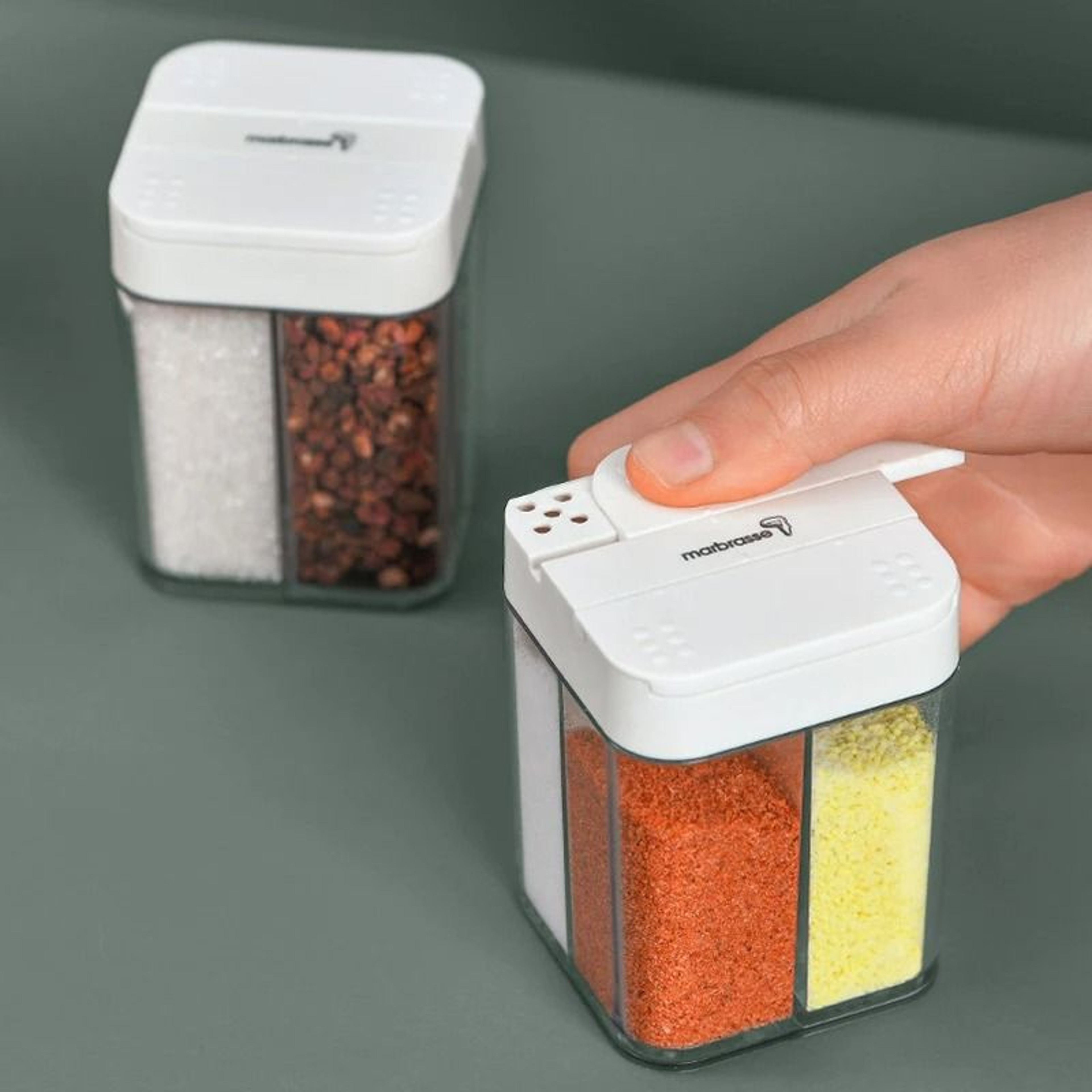 4Compartment HandPress Seasoning Box Set 0
