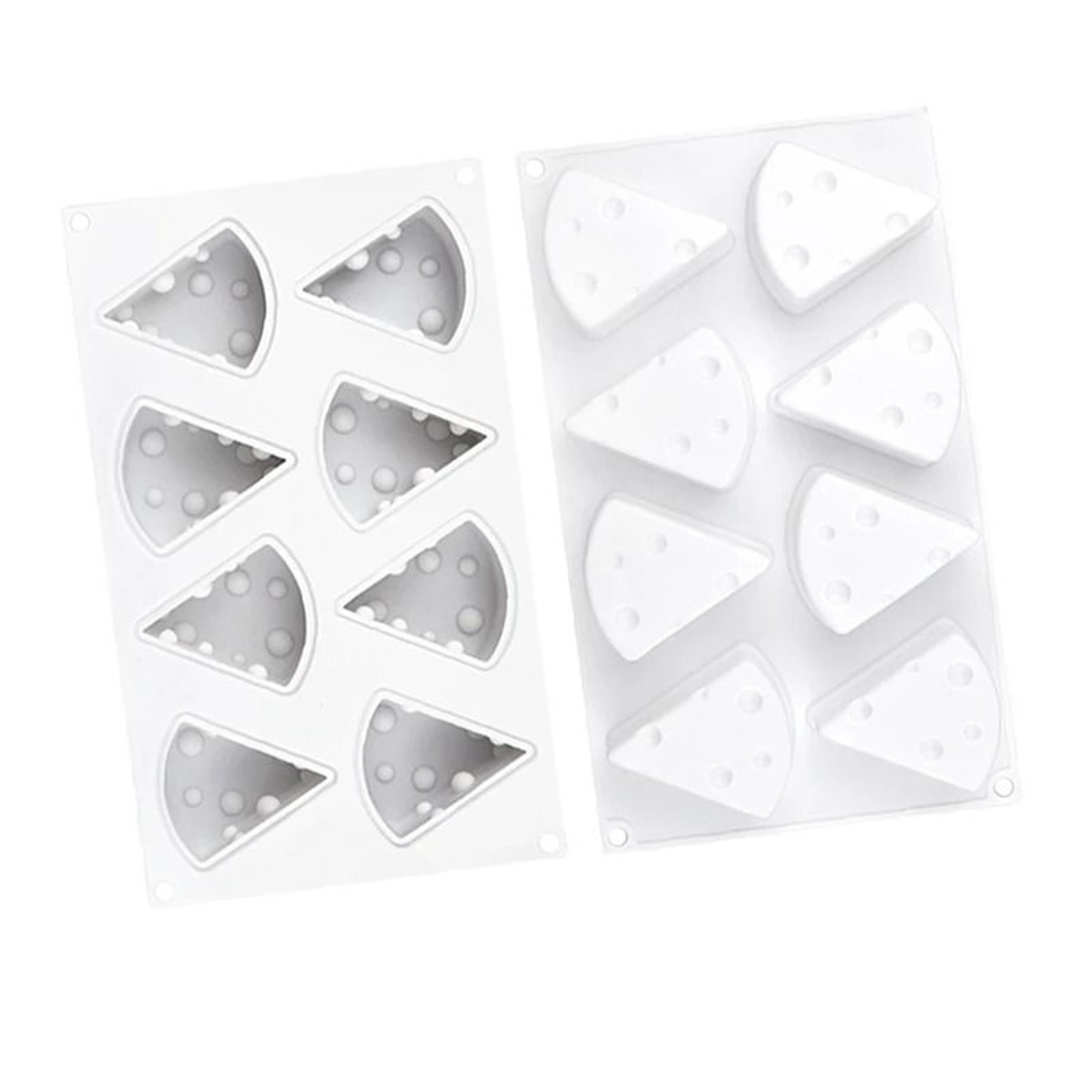 8Cavity Cheese Slice Silicone Dessert  Cake Mold 2