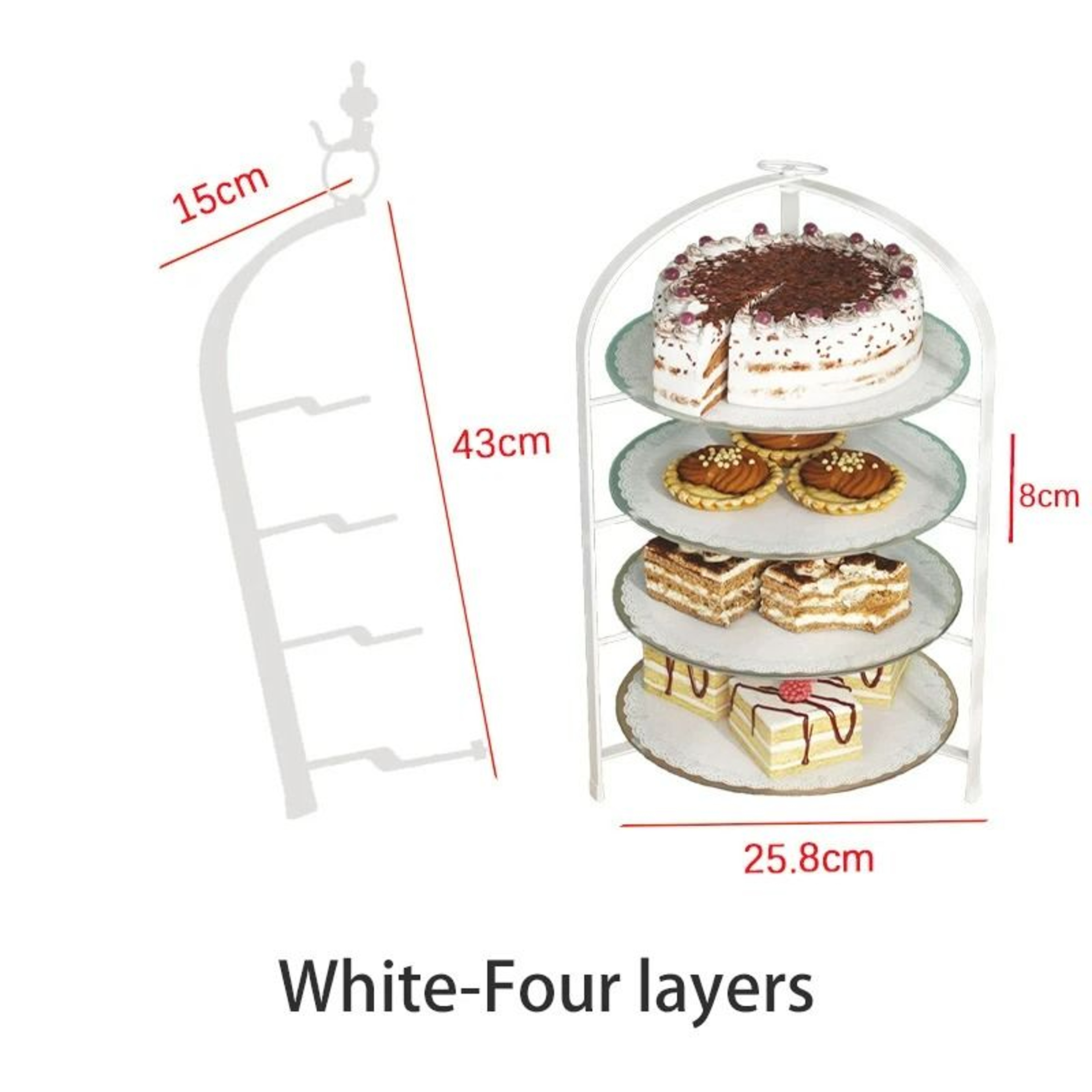 Foldable 34Layer Kitchen Side Dish Storage  Prep Rack 10