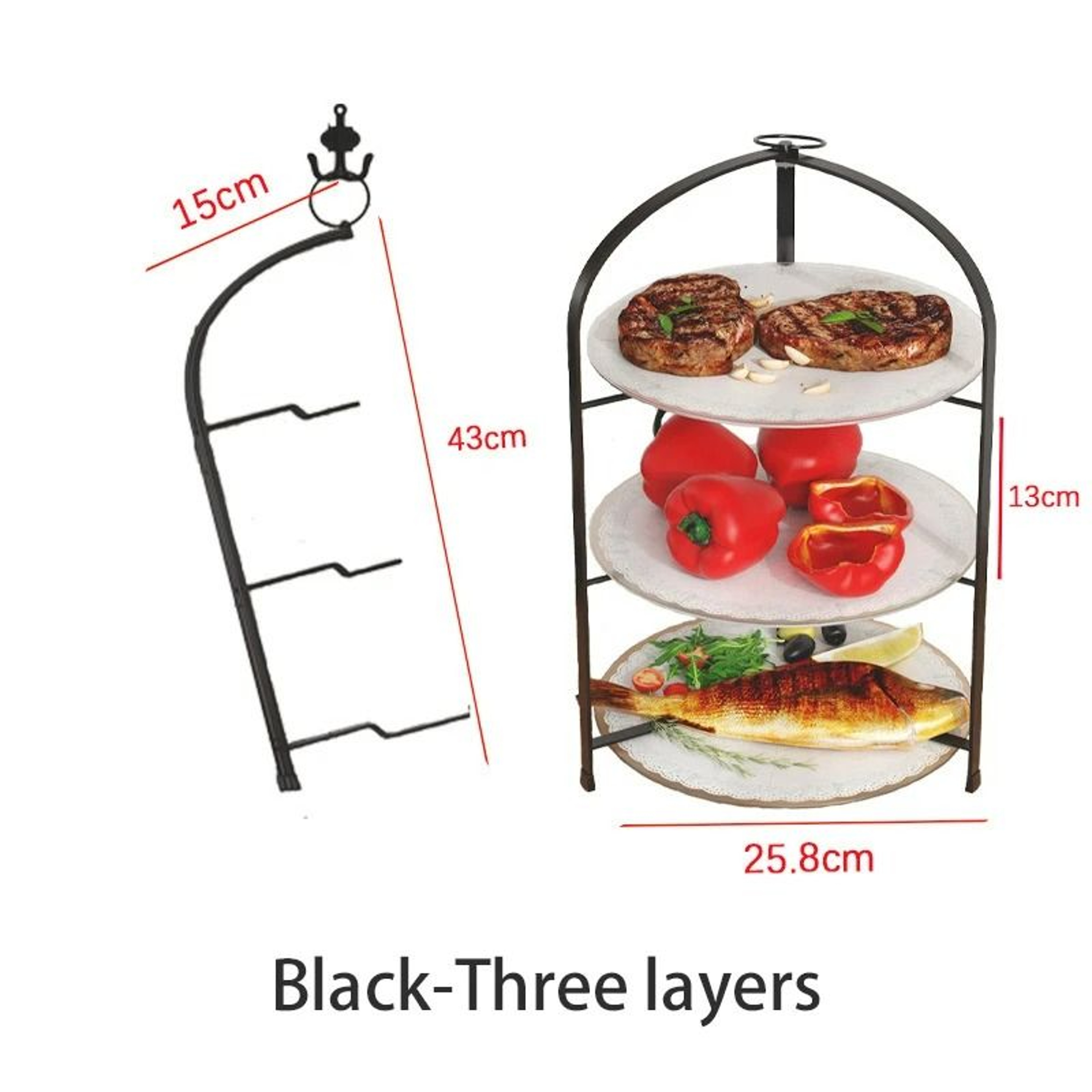 Foldable 34Layer Kitchen Side Dish Storage  Prep Rack 7