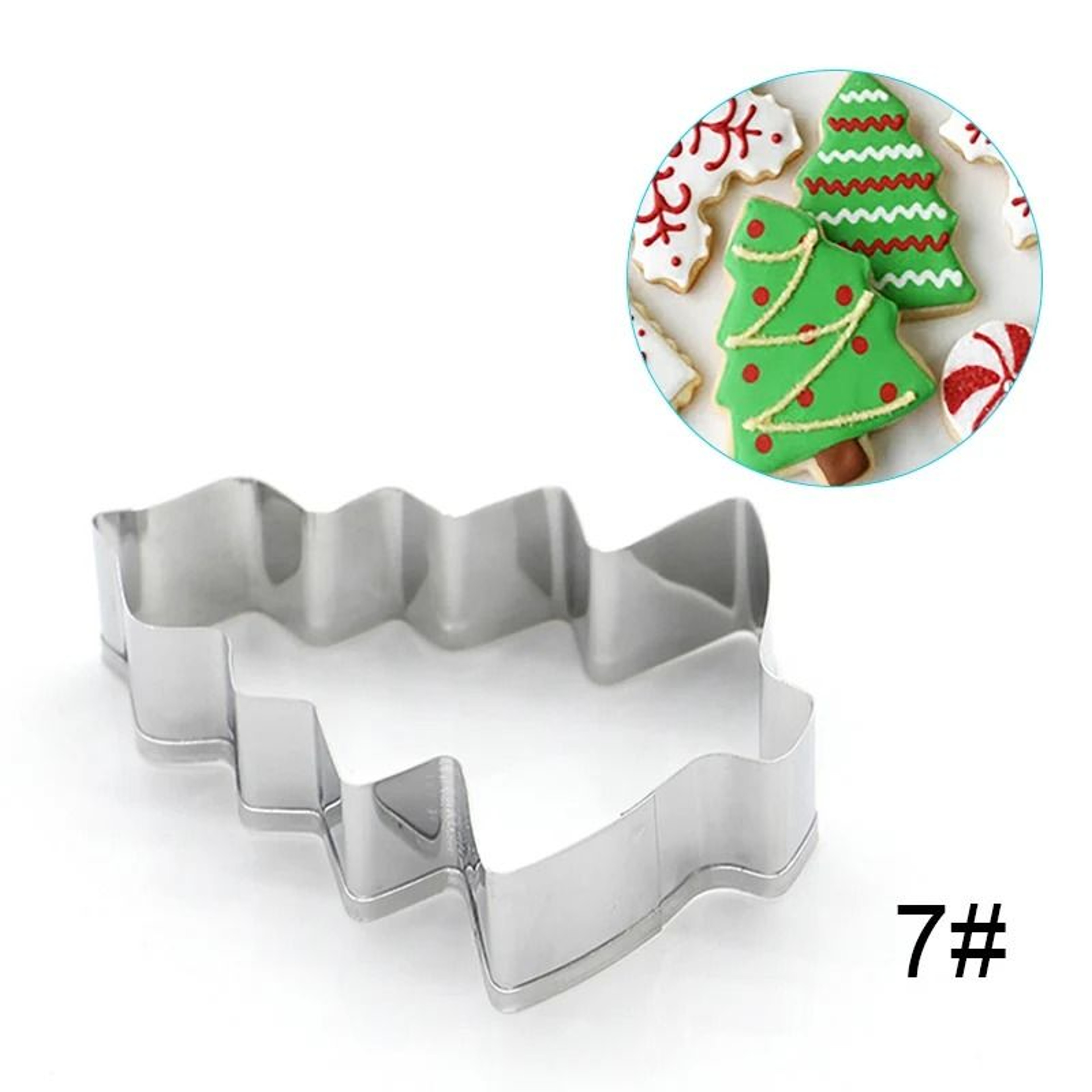 Smiley Christmas Tree Cookie Cutter Set 10