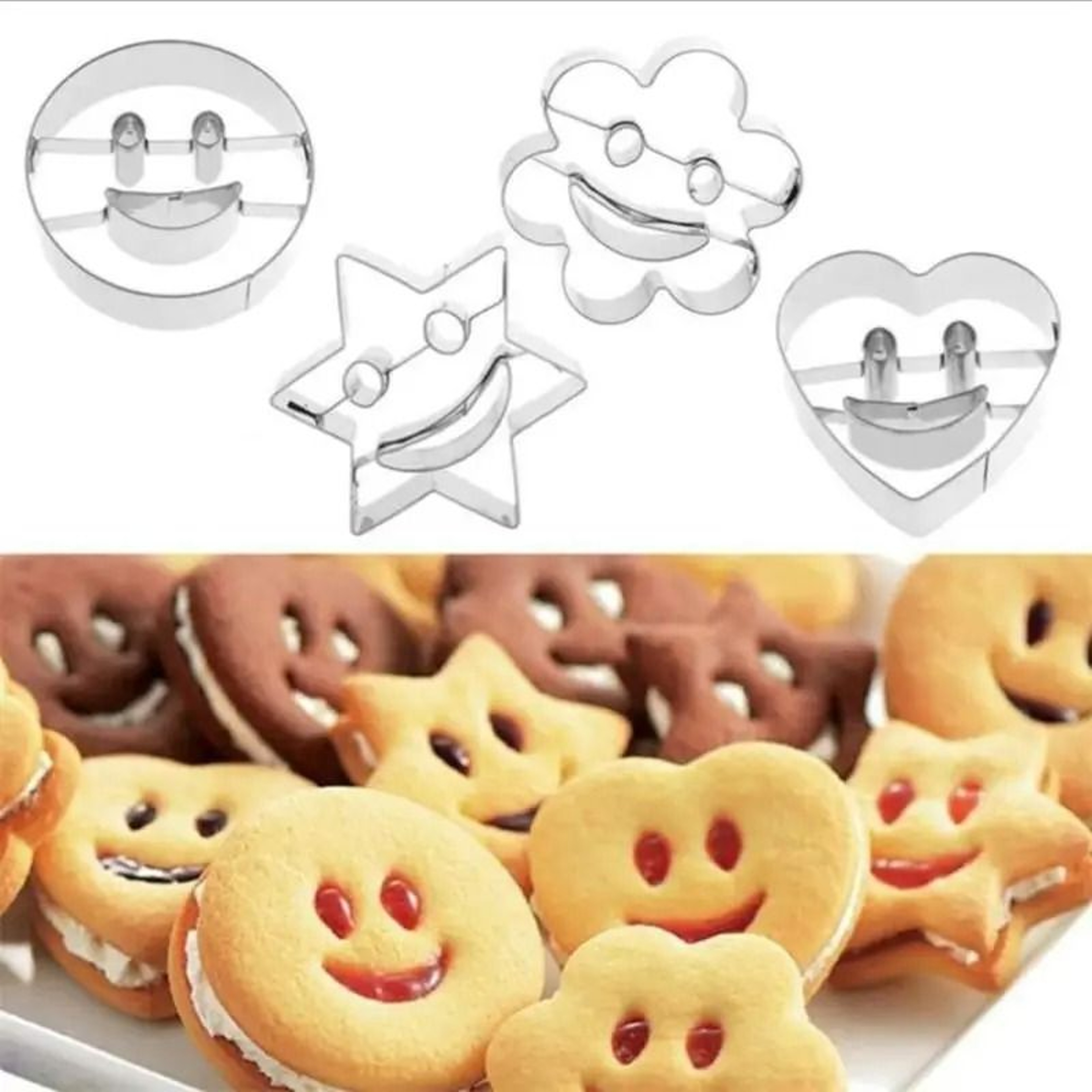Smiley Christmas Tree Cookie Cutter Set 1