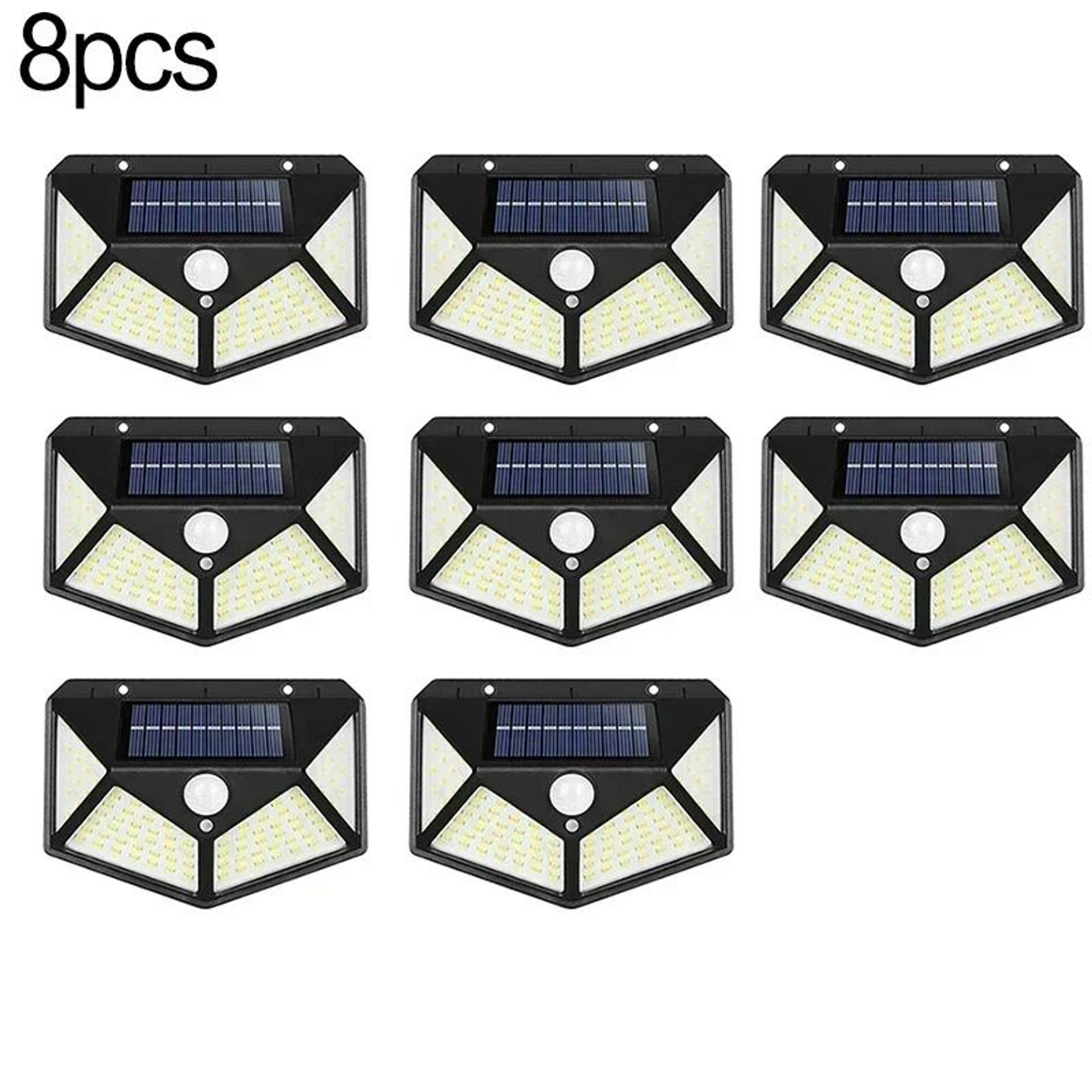 8Piece Smart Solar Motion Sensor Wall Lights 7