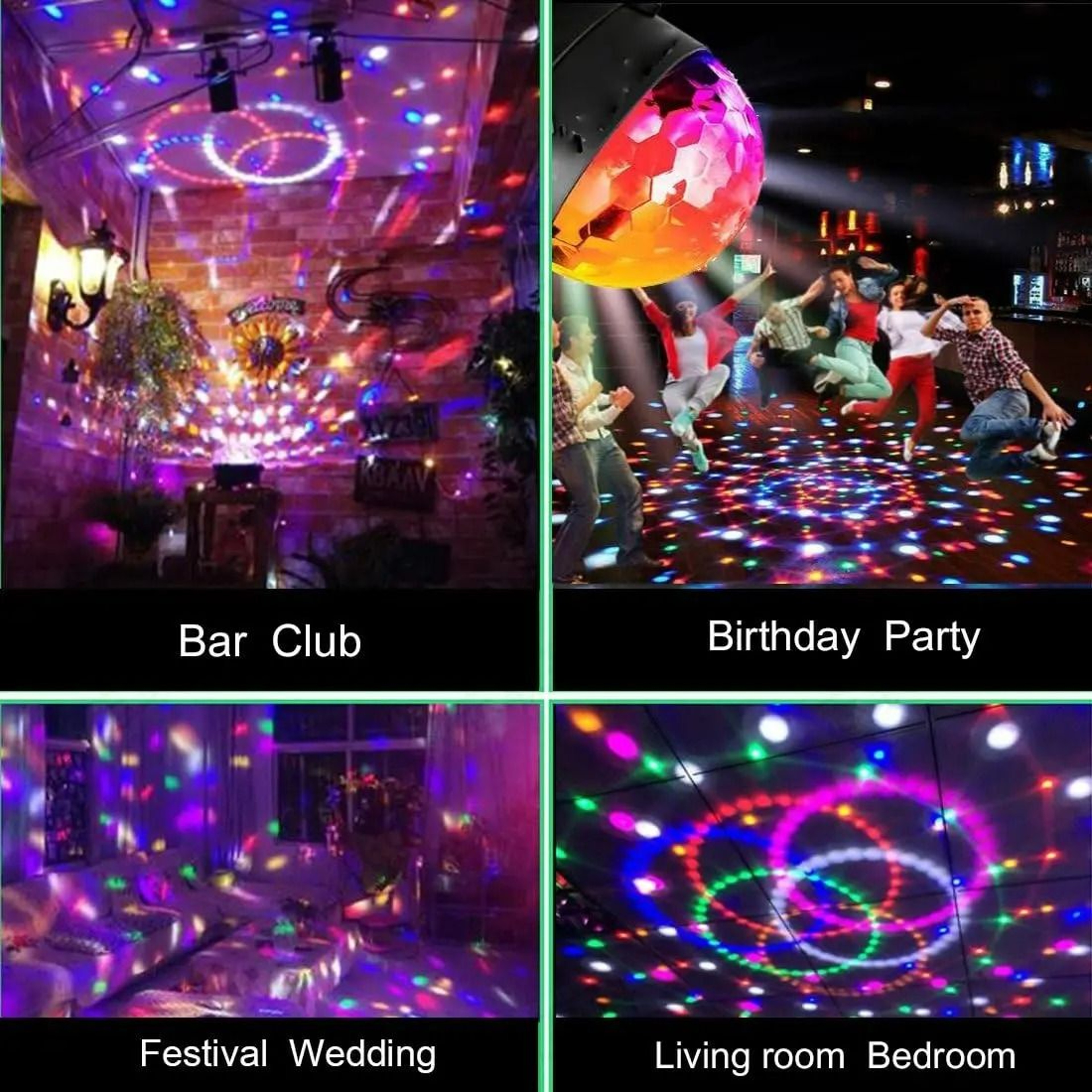 RemoteControlled RGB Disco Ball  Stage Strobe Light 5