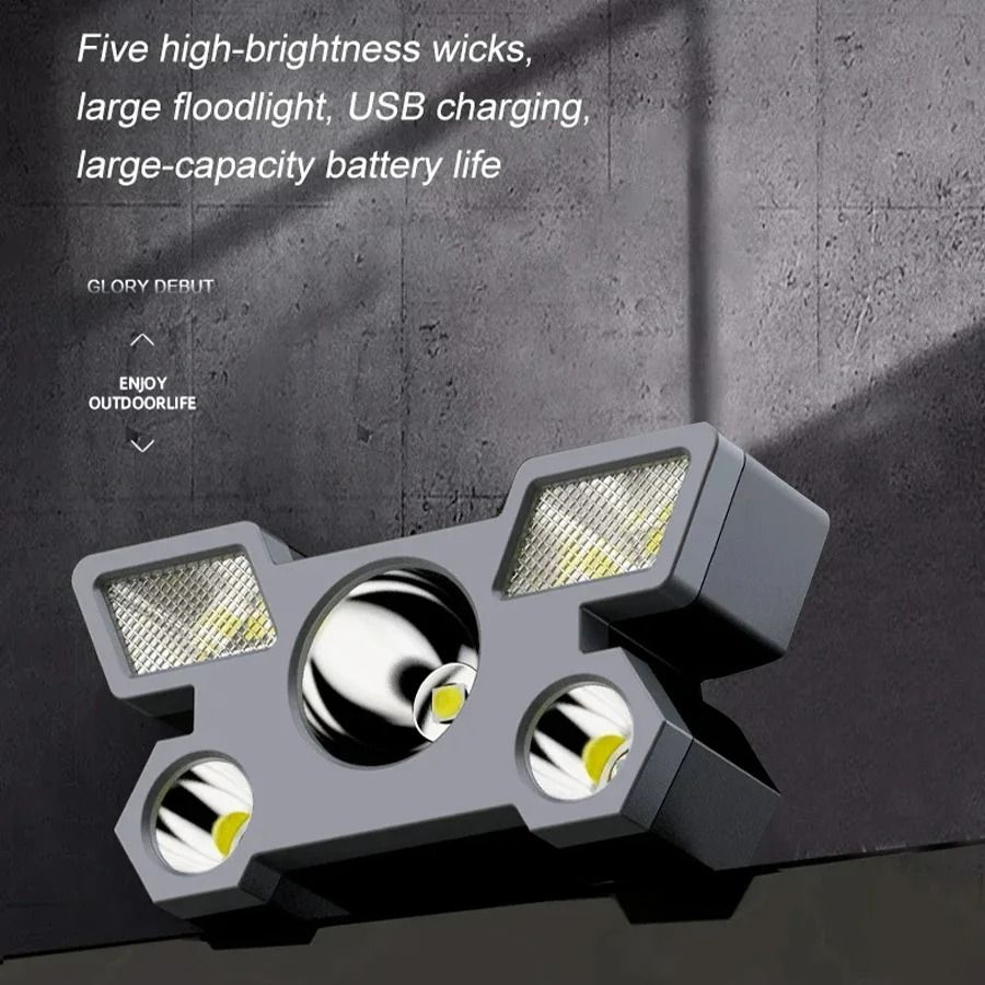 5LED HandsFree Tactical Headlamp 3
