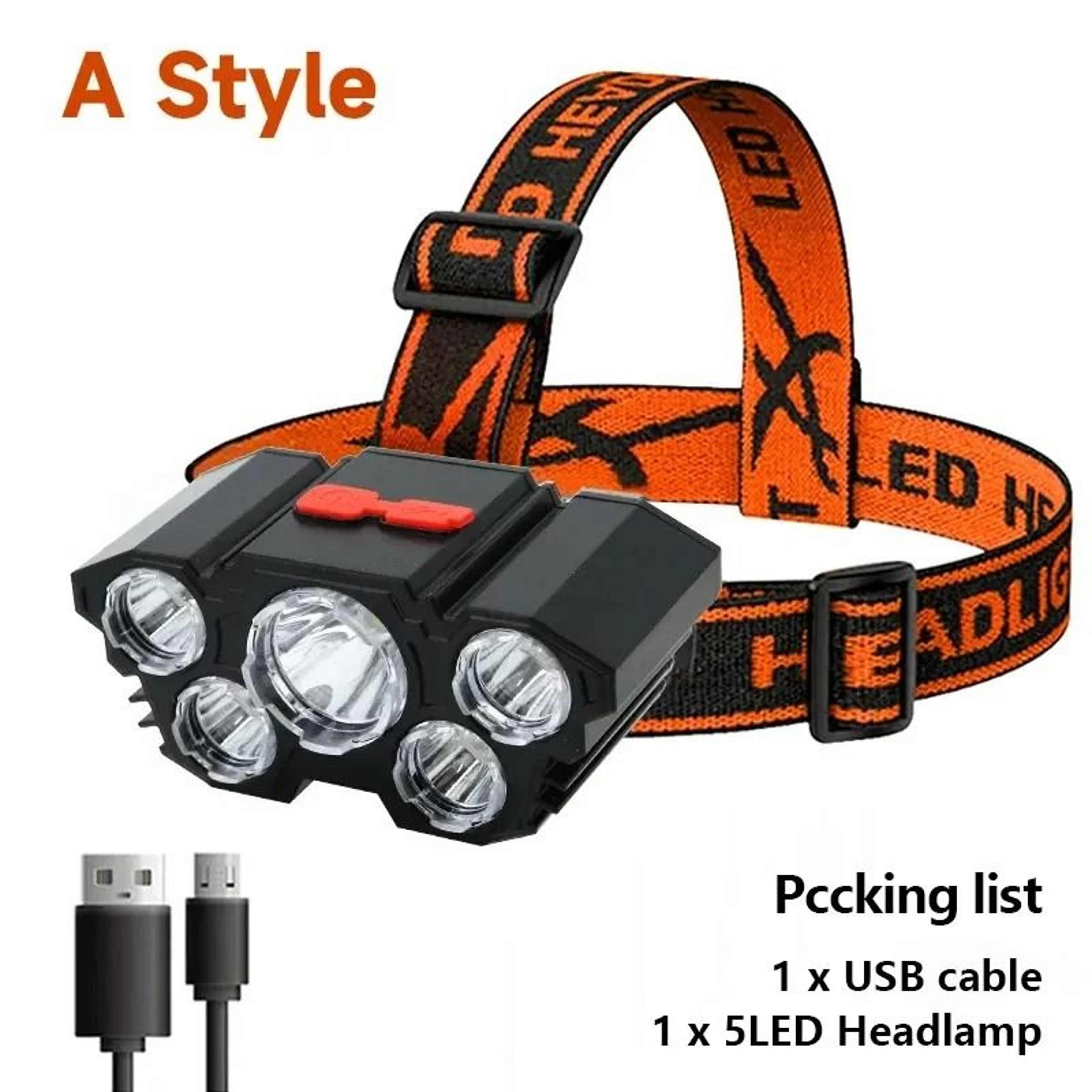 5LED HandsFree Tactical Headlamp 7