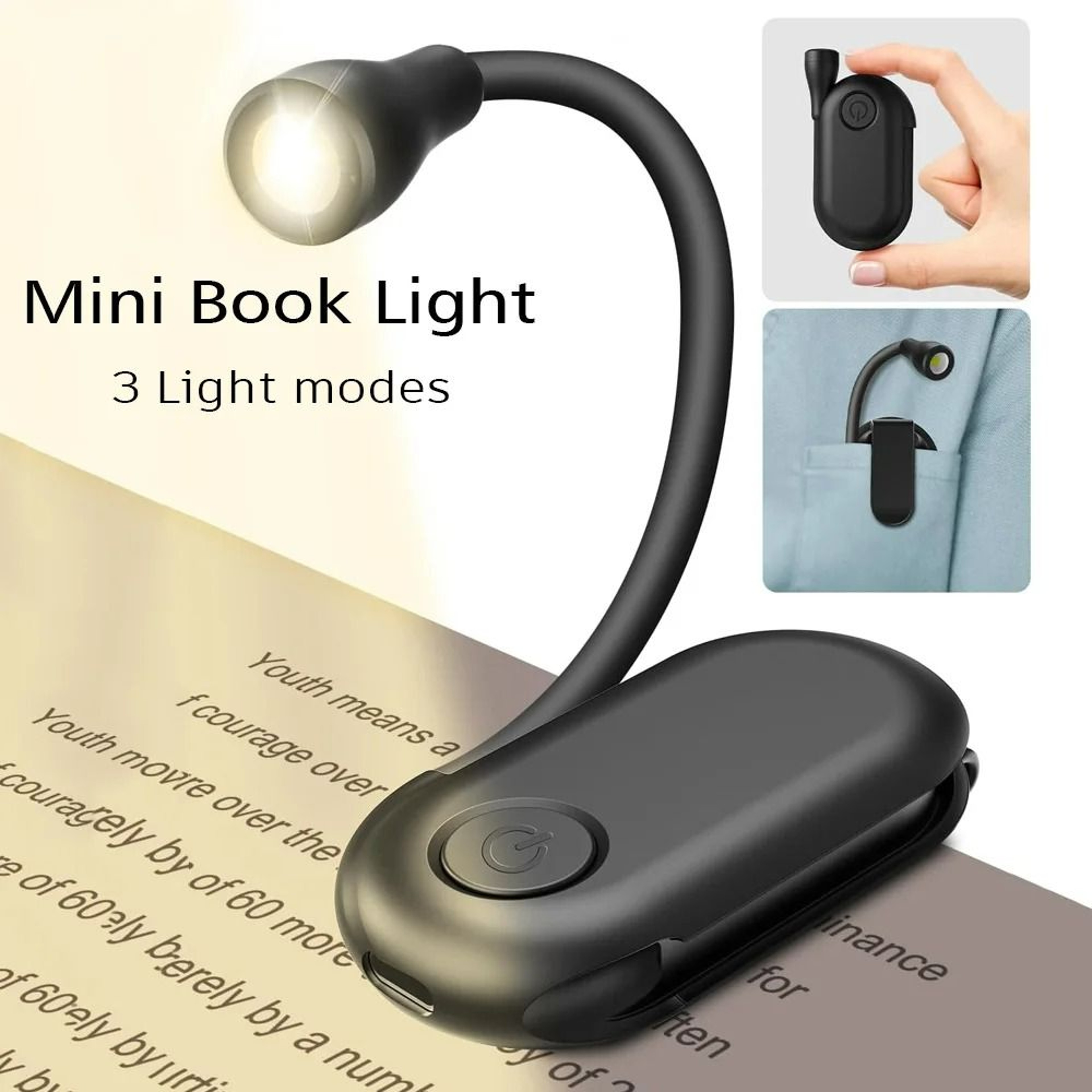 Rechargeable 3Color EyeCare Book Light 1