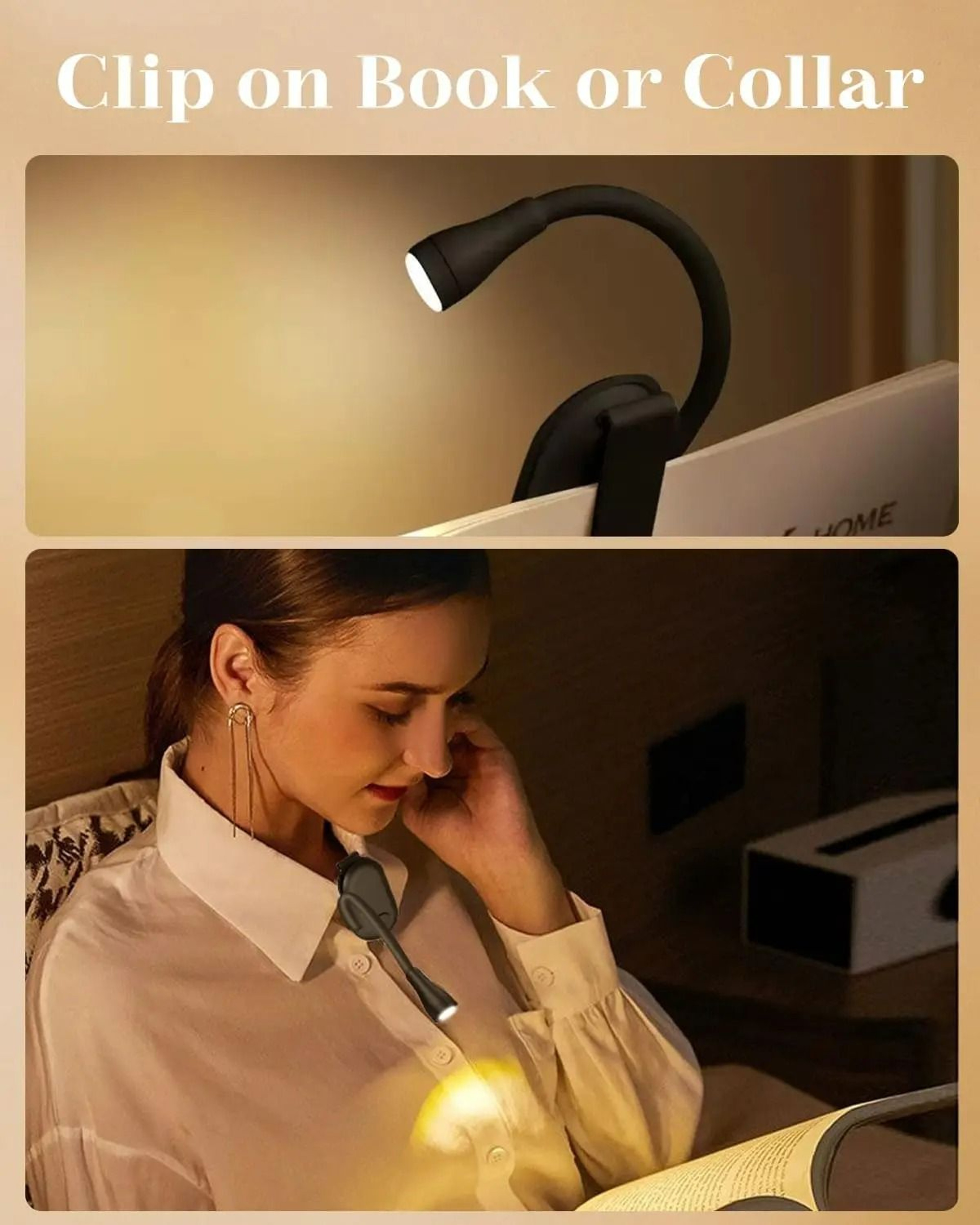 Rechargeable 3Color EyeCare Book Light 3