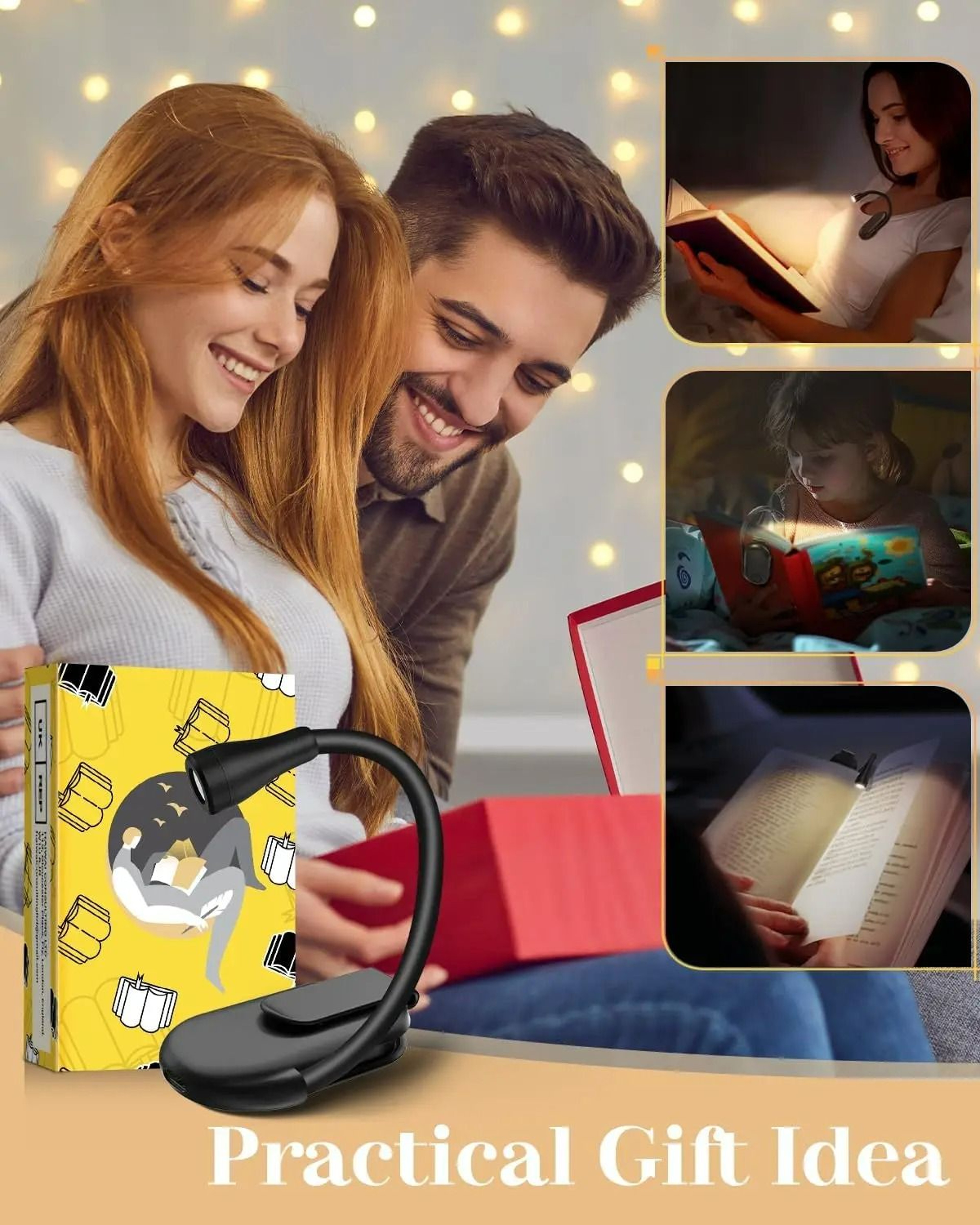 Rechargeable 3Color EyeCare Book Light 5