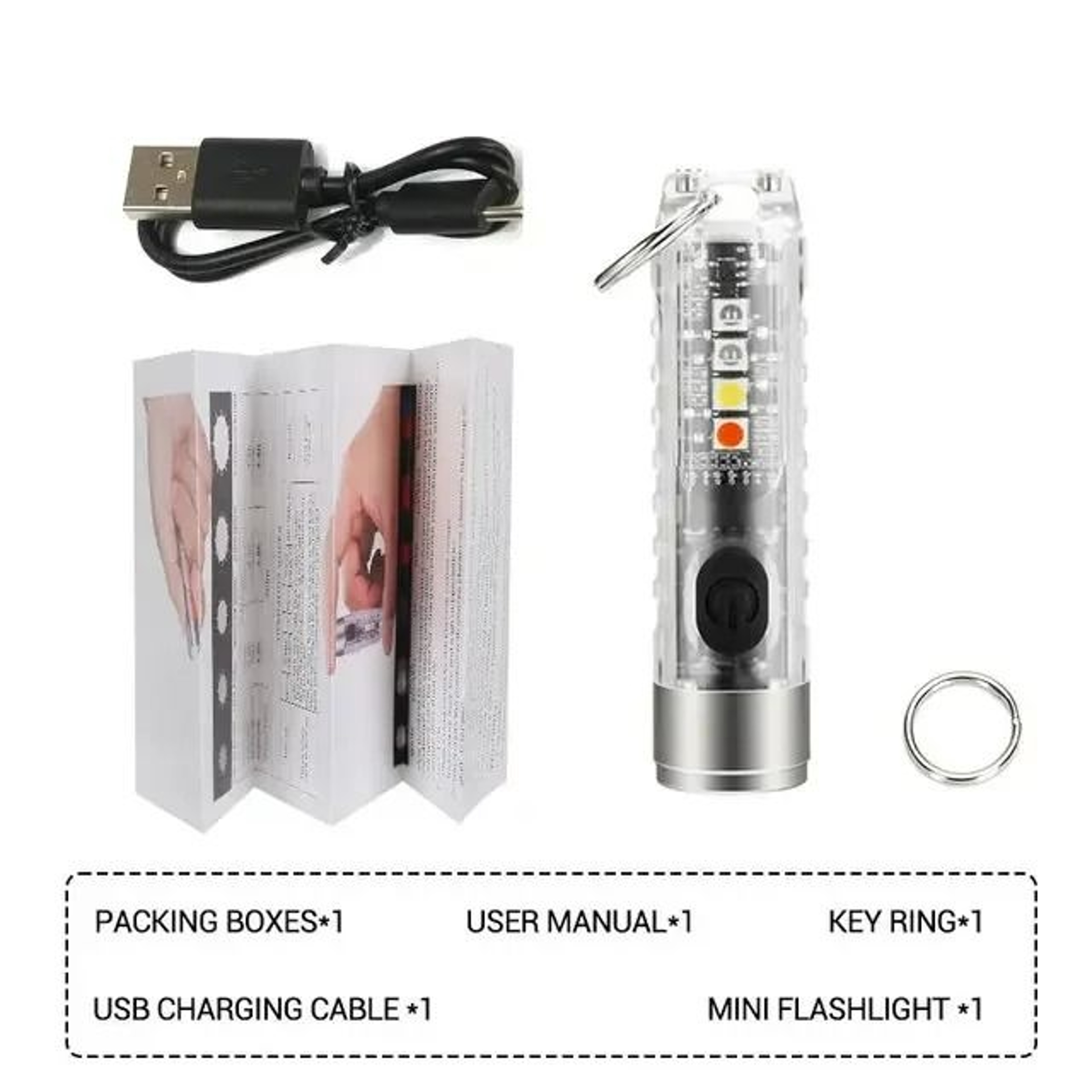 MultiFunction Mini Keychain Flashlight 7