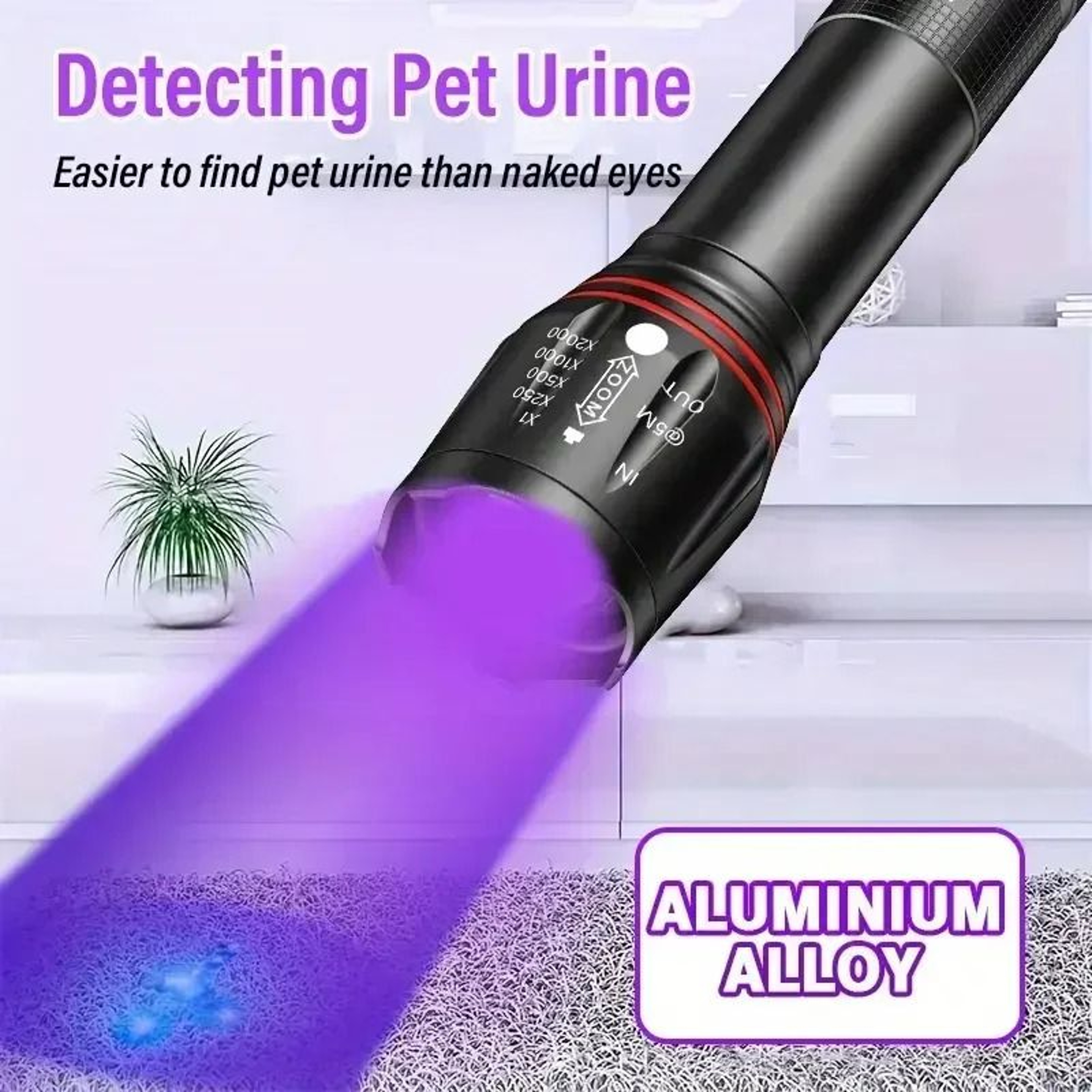 395nm Zoomable UV Inspection Flashlight 3