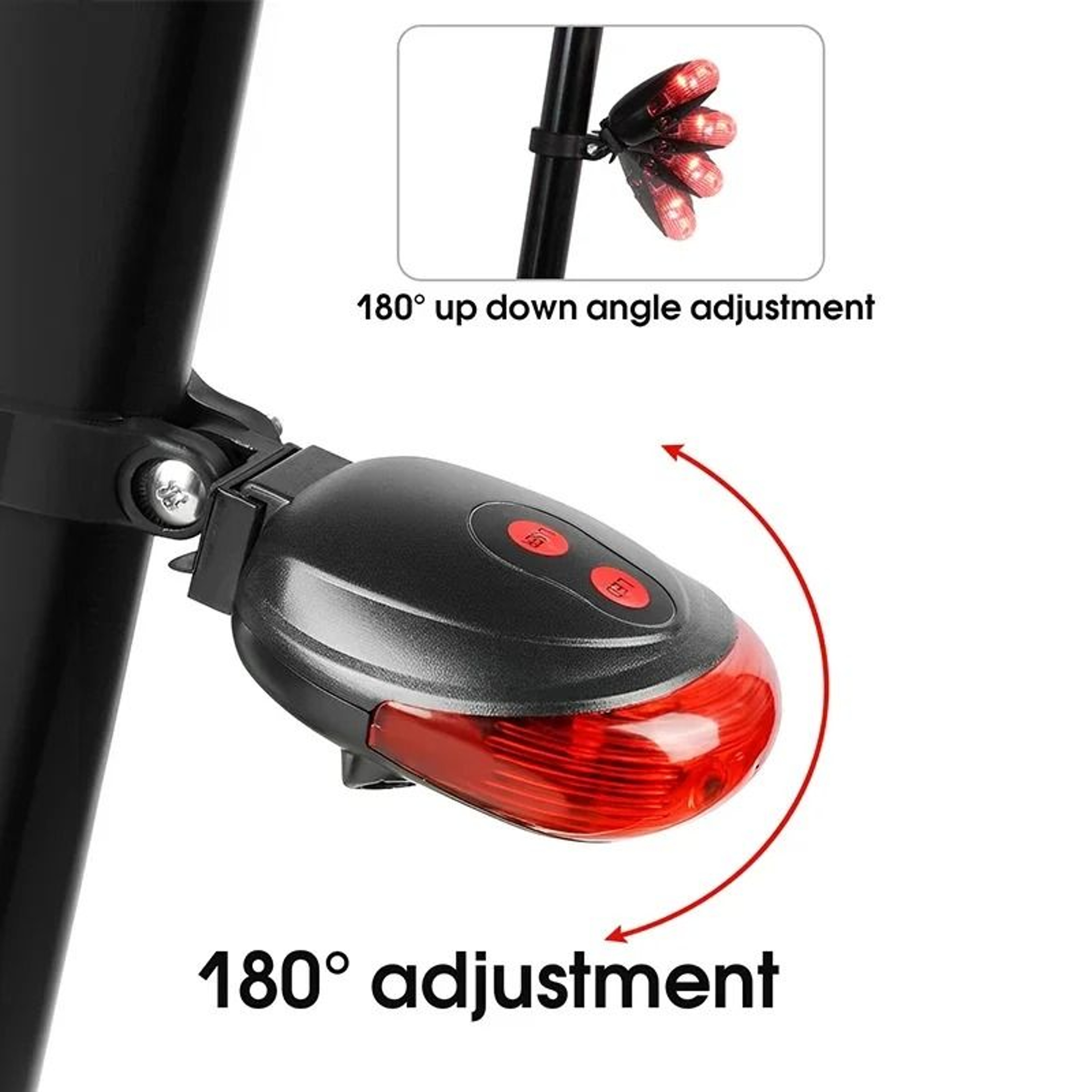 Laser Guide Waterproof LED Bike Taillight 5