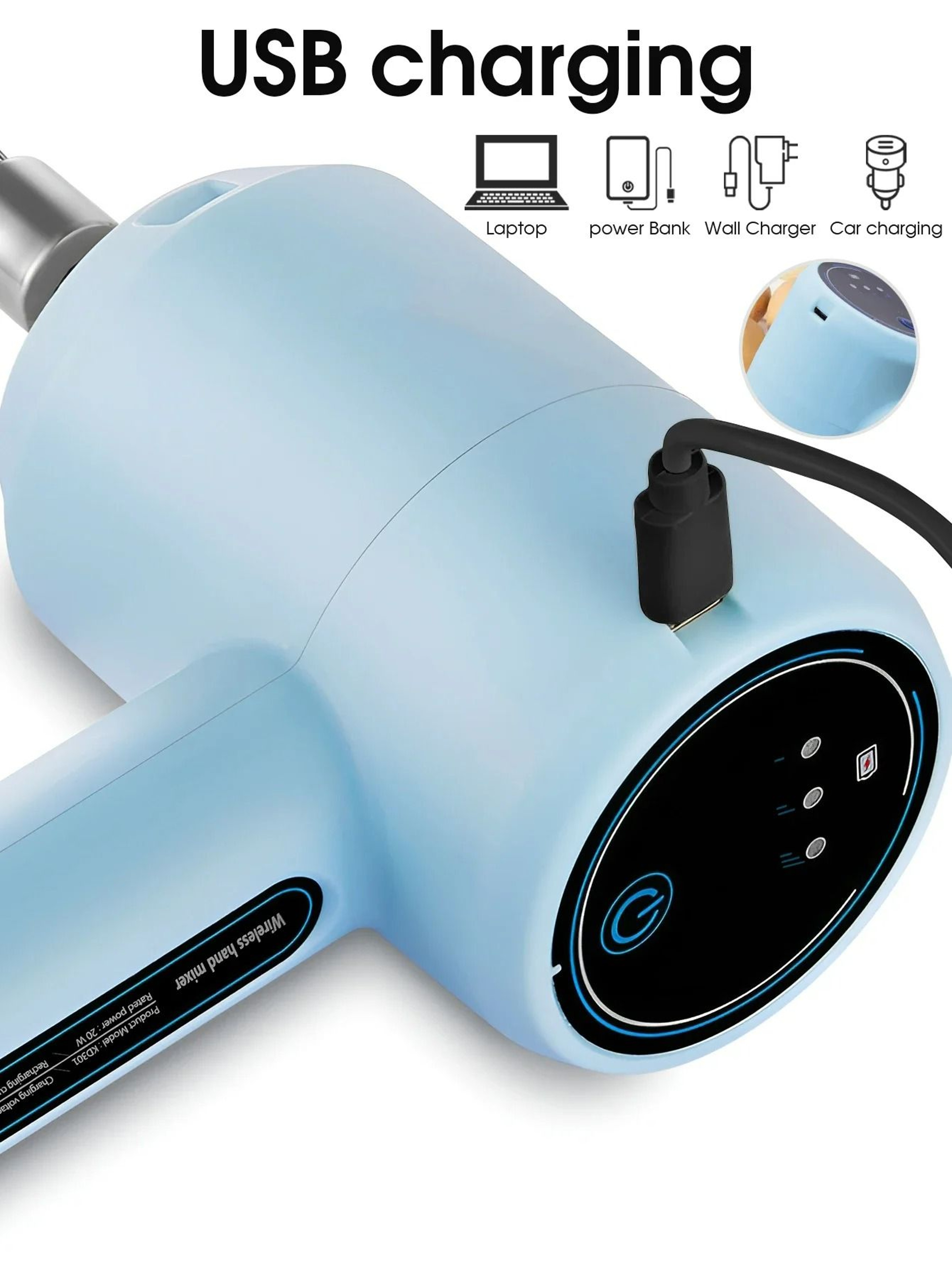 3Speed Wireless Handheld Electric Mixer 5