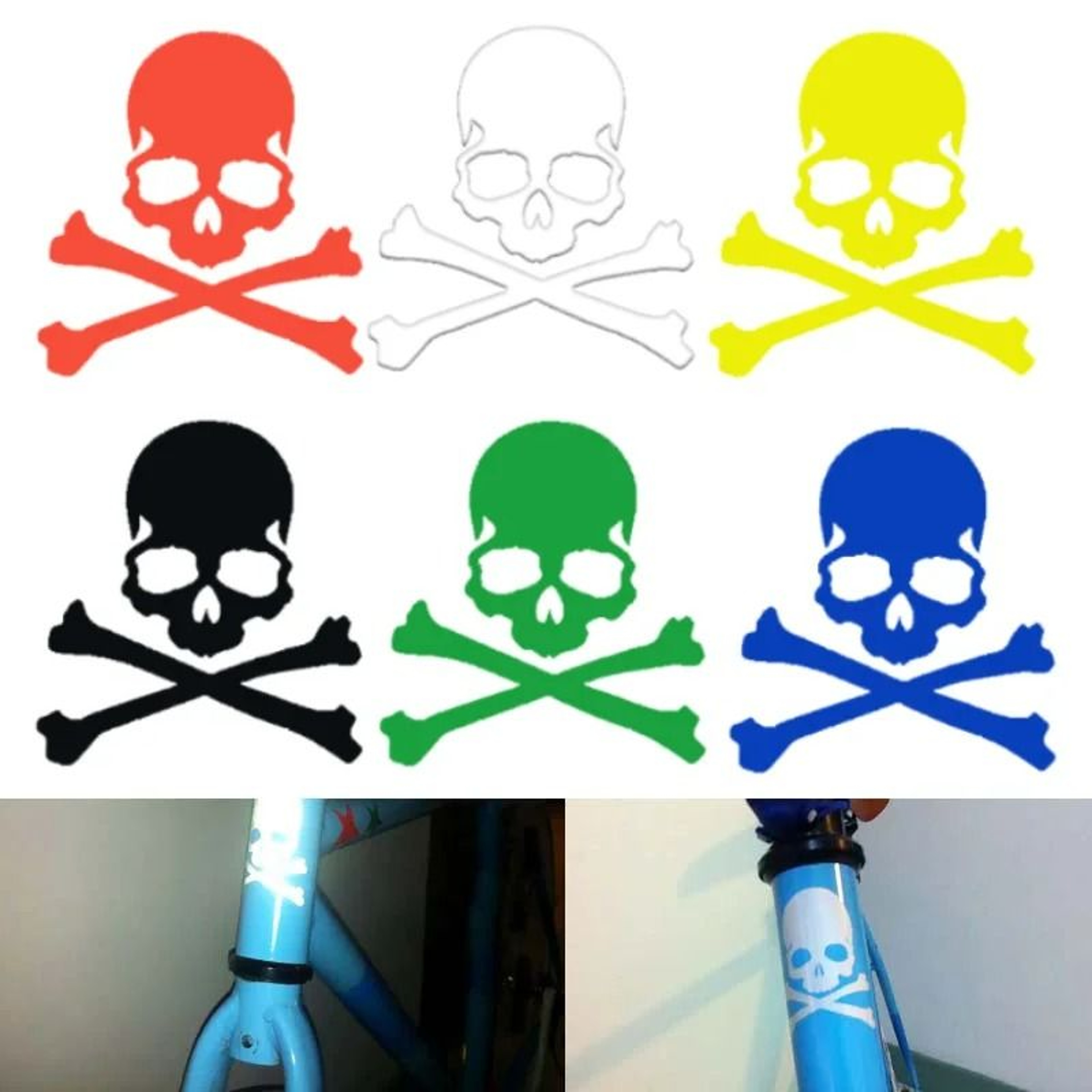 Reflective Skull Safety Decal Pack 0