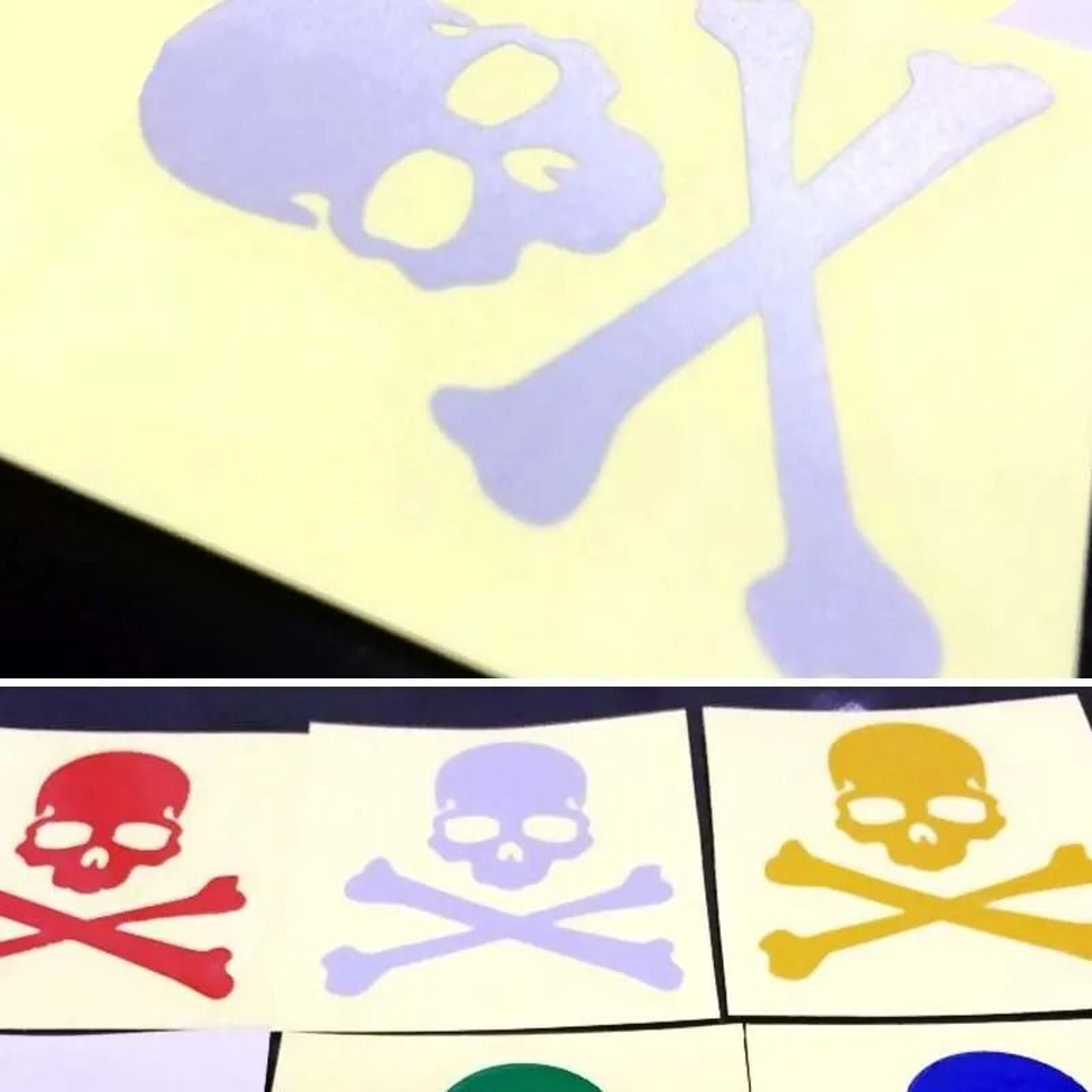 Reflective Skull Safety Decal Pack 3
