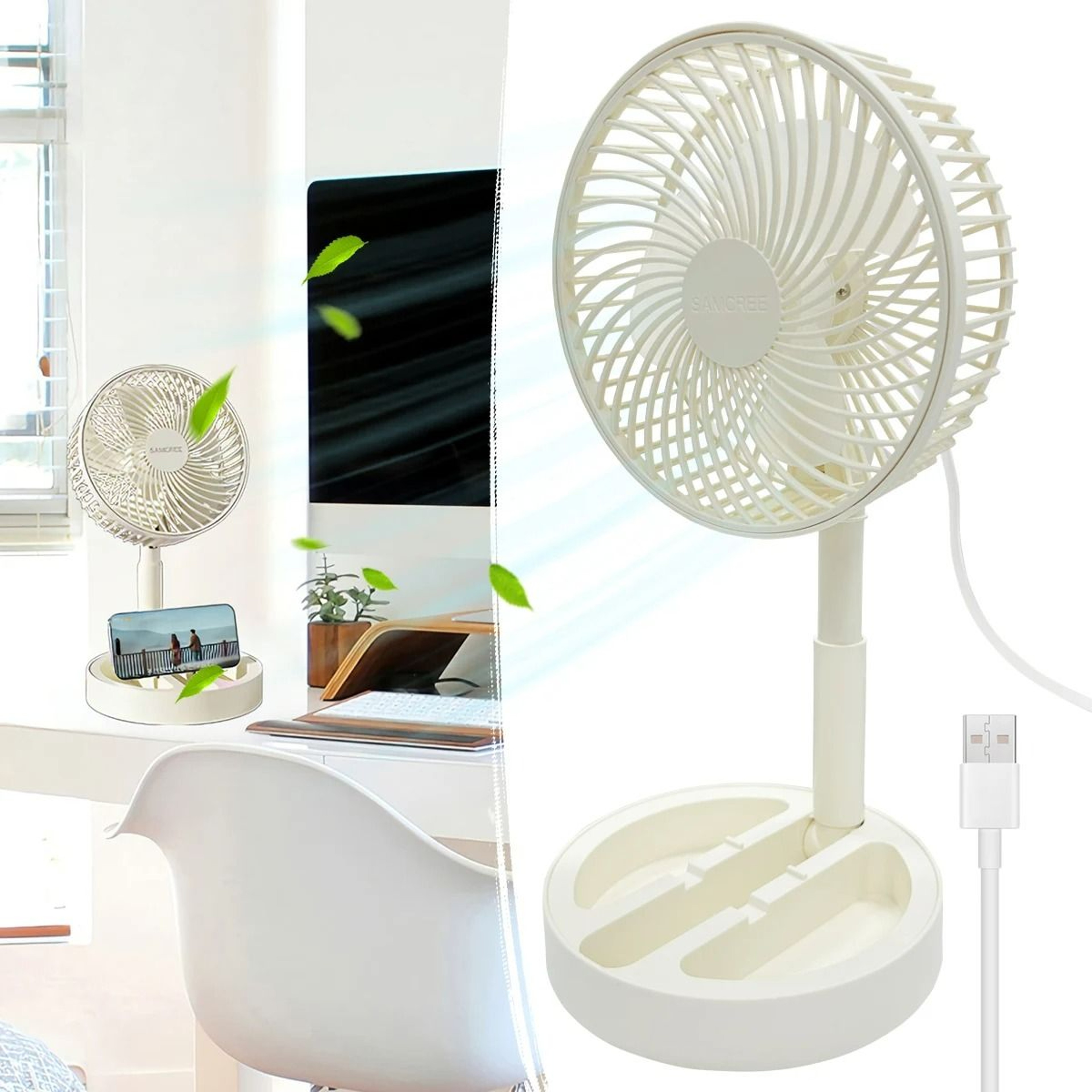 Foldable Desktop USB Air Circulator 0