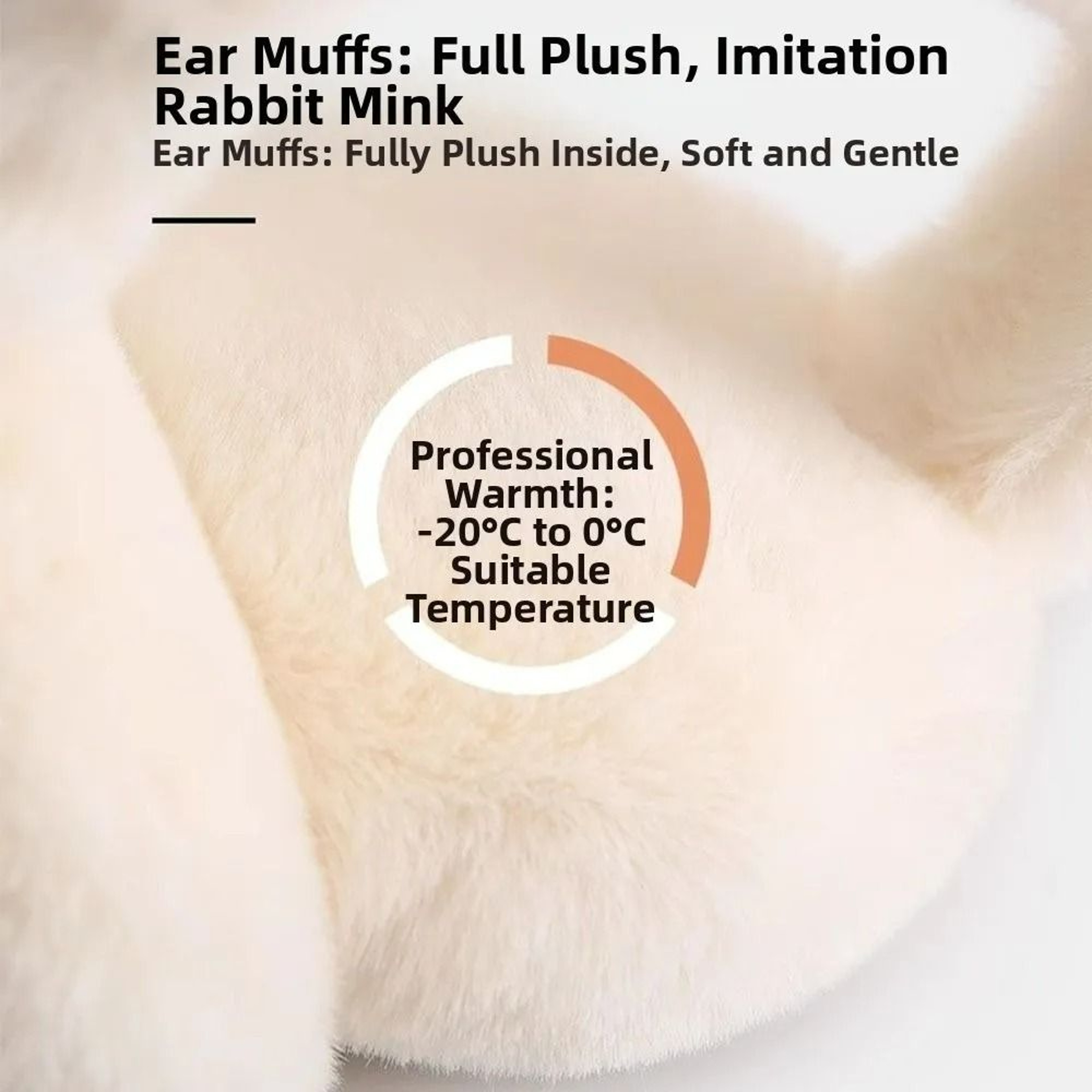 Foldable Plush Faux Fur  Suede Earmuffs 5